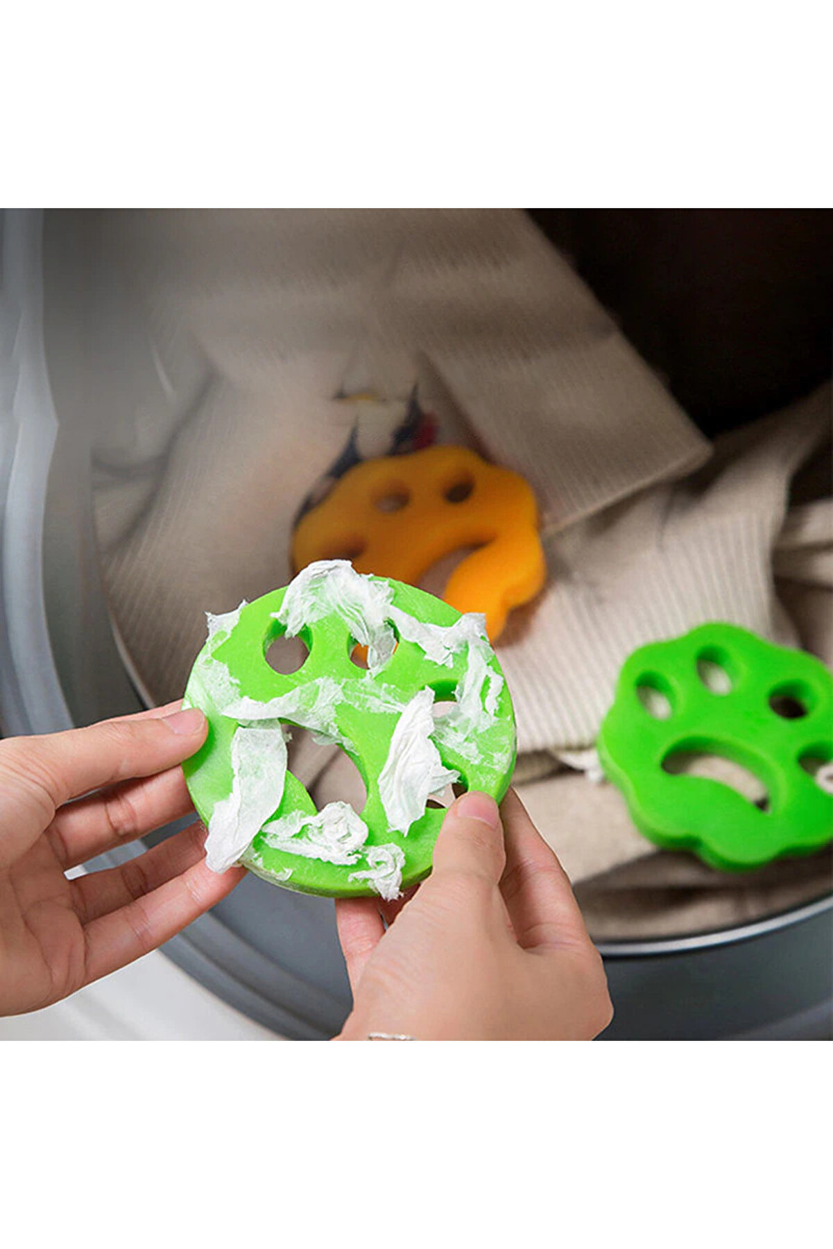 Go İthalat &Ccedil;amaşır Maki̇nesi̇ Ve Evci̇l Hayvanlar İ&ccedil;i̇n T&uuml;y Toplayıcı Yıkanabi̇li̇r Aparat 4 Adet (5258)