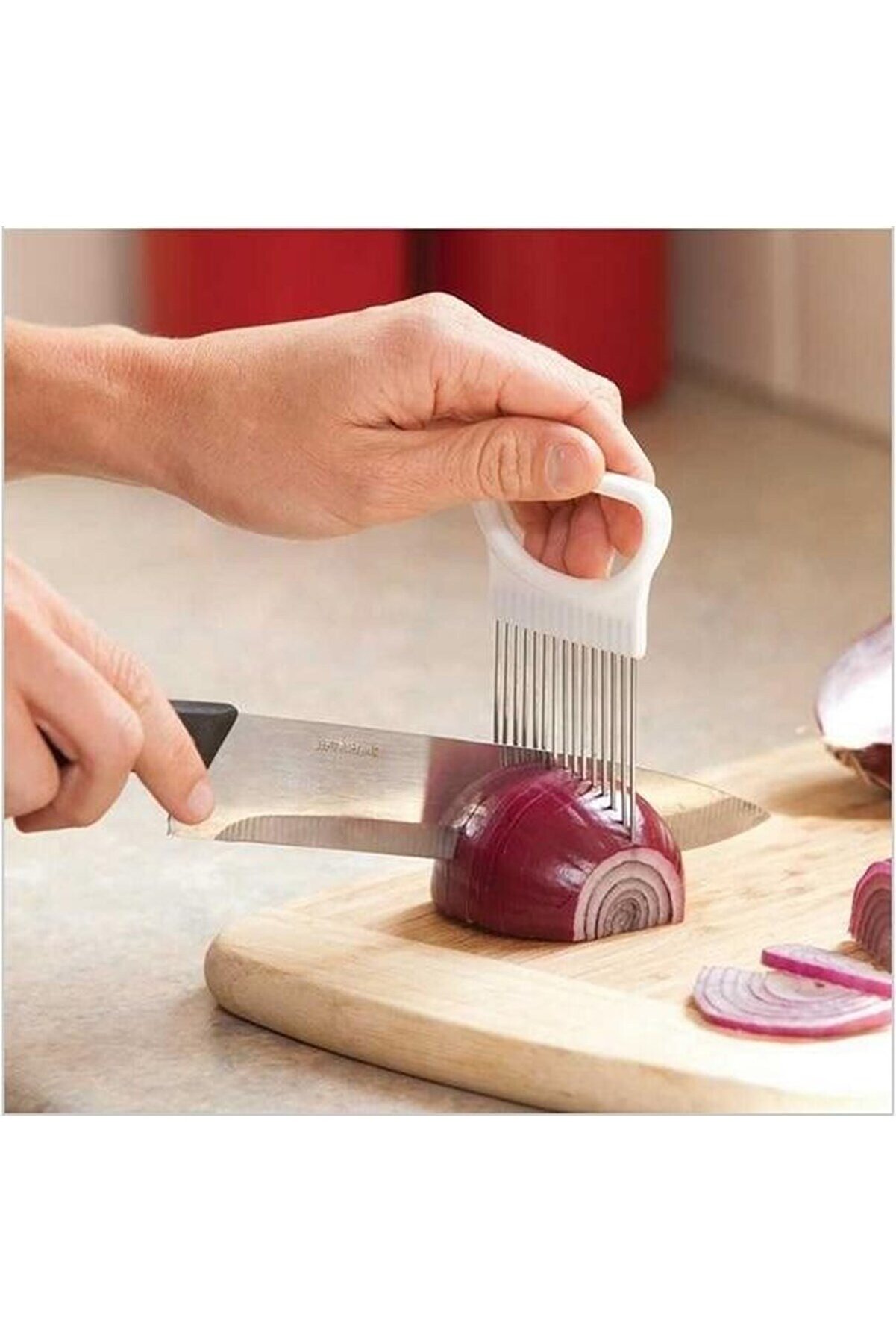 Go İthalat Prati̇k Kolay Eşi̇t Şeki̇lde Sebze Kesme Di̇li̇mleme Aleti̇ Aparatı (4457)