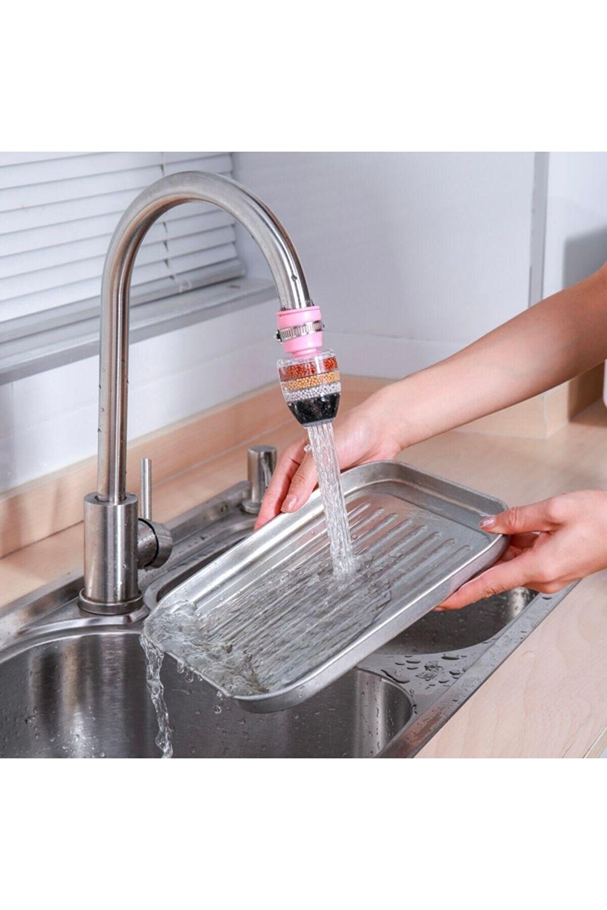 Go İthalat 6 Katmanlı Musluk Ucu Fi̇ltreli̇ Su Tasarruflu Hi̇jjeni̇k Musluk Başlığı (4457)