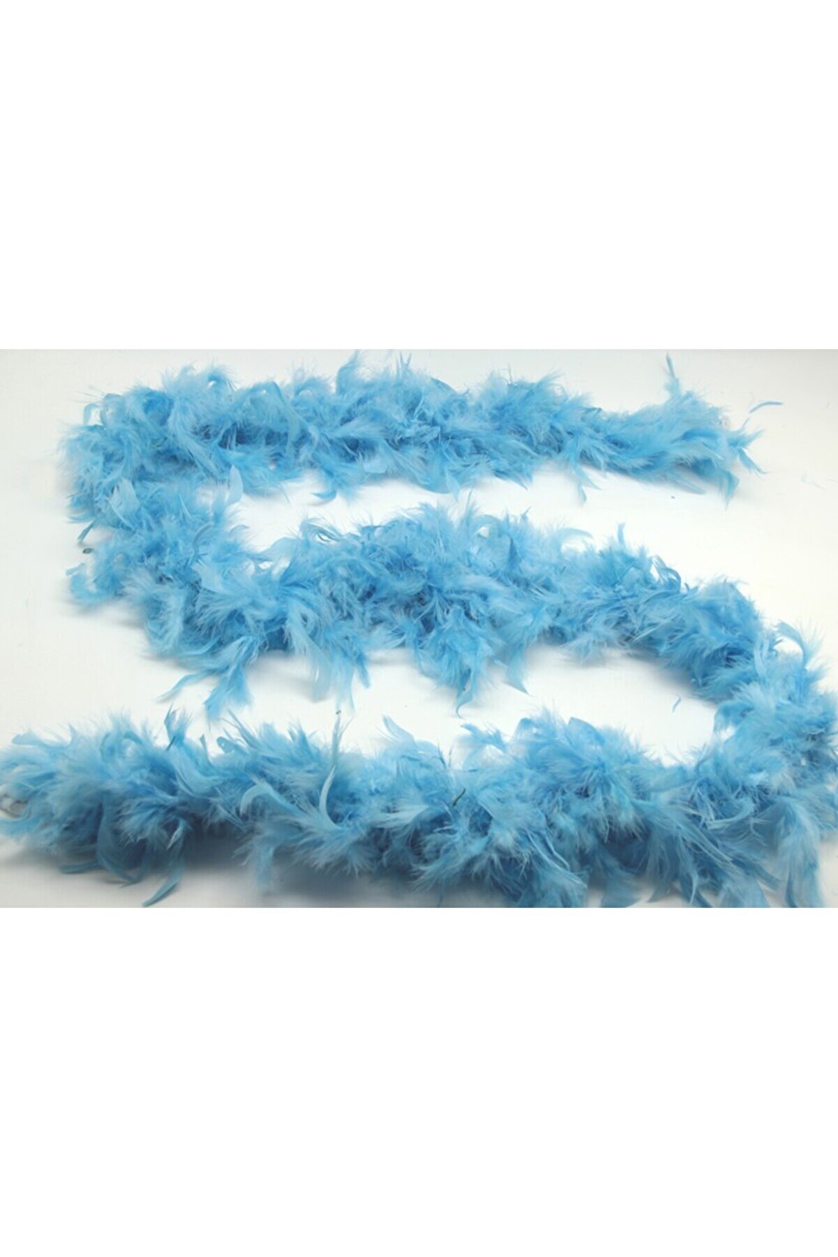 Go İthalat Bebek Mavi̇si̇ Kabarık T&uuml;yl&uuml; Otri̇ş Boa Dekorasyon T&uuml;y 180 Cm (4457)