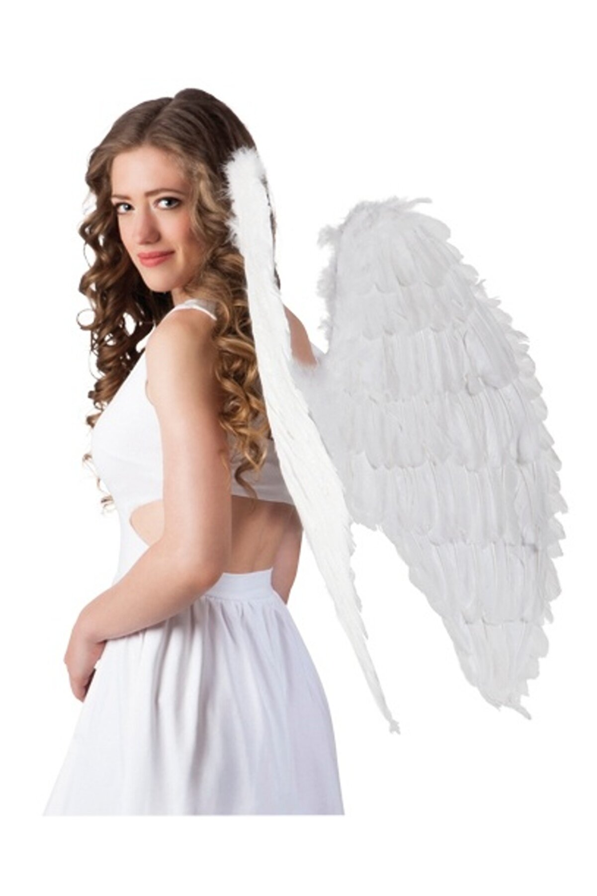 Go İthalat Beyaz Renkli̇ B&uuml;y&uuml;k Boy Melek Kanadı 55X80 Cm (4457)
