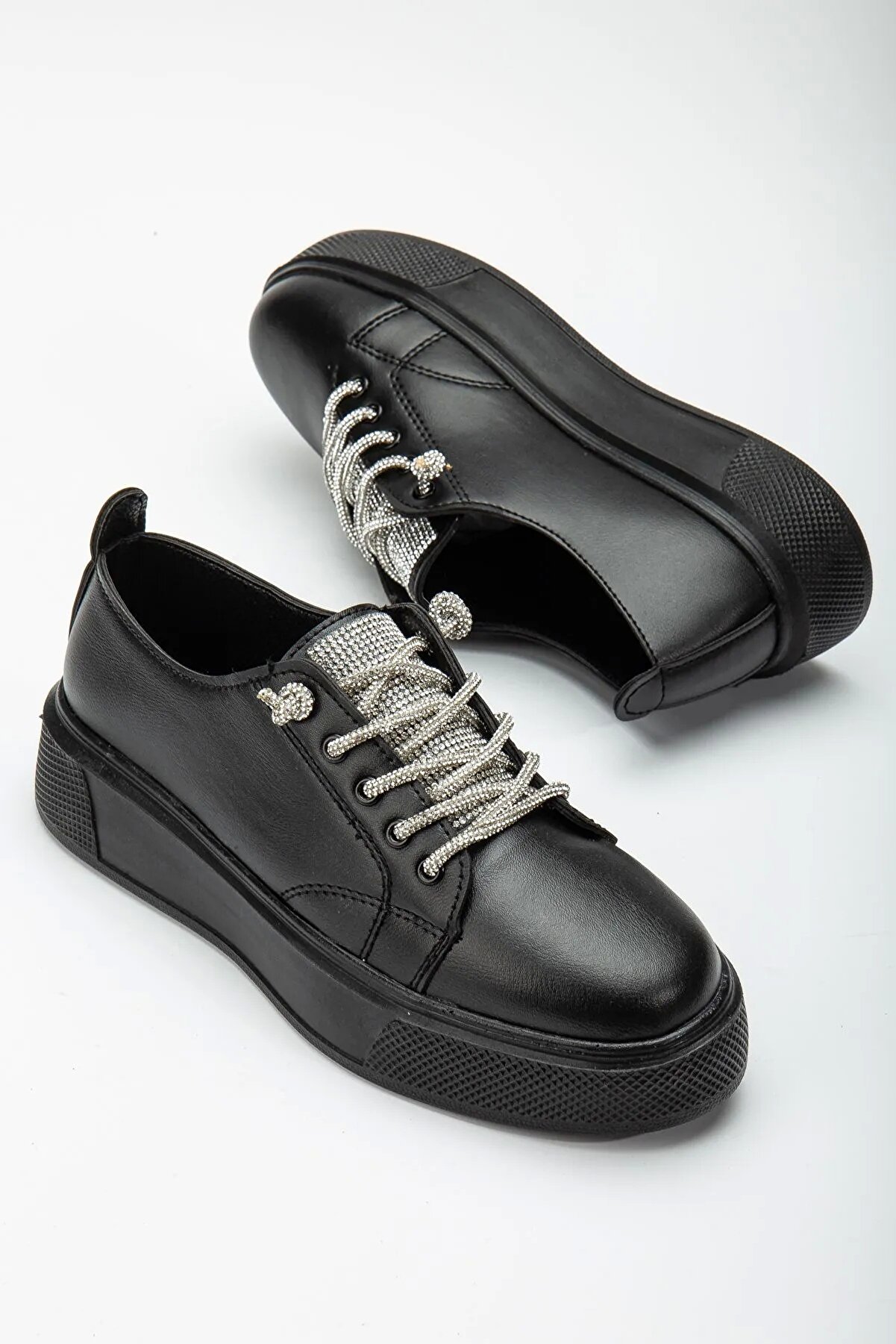 Gult Kadın Sneaker Taşlı