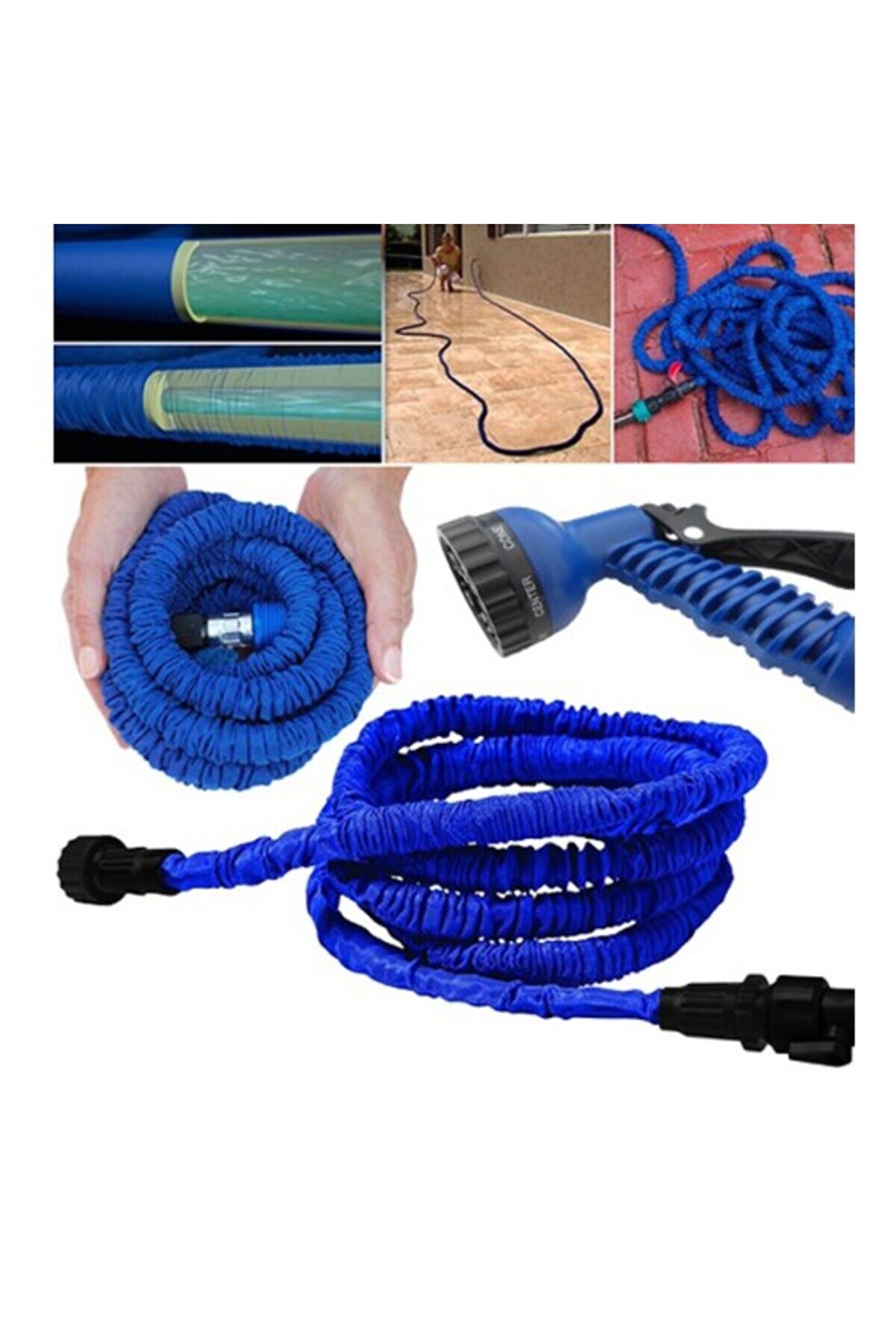 evimdeyokyok Uzayan Bahçe Sulama Araç Yıkama Hortumu 30 Metre