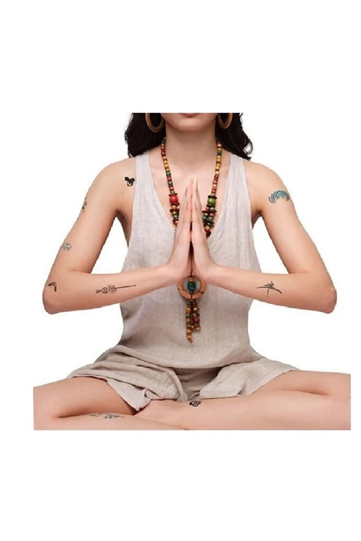 Ai̇rbrush Tattoo Goa Ci̇ty Pack Geçi̇ci̇ Dövme Şablon Seti̇ 14 Desen Spreysi̇z Sadece Şablon