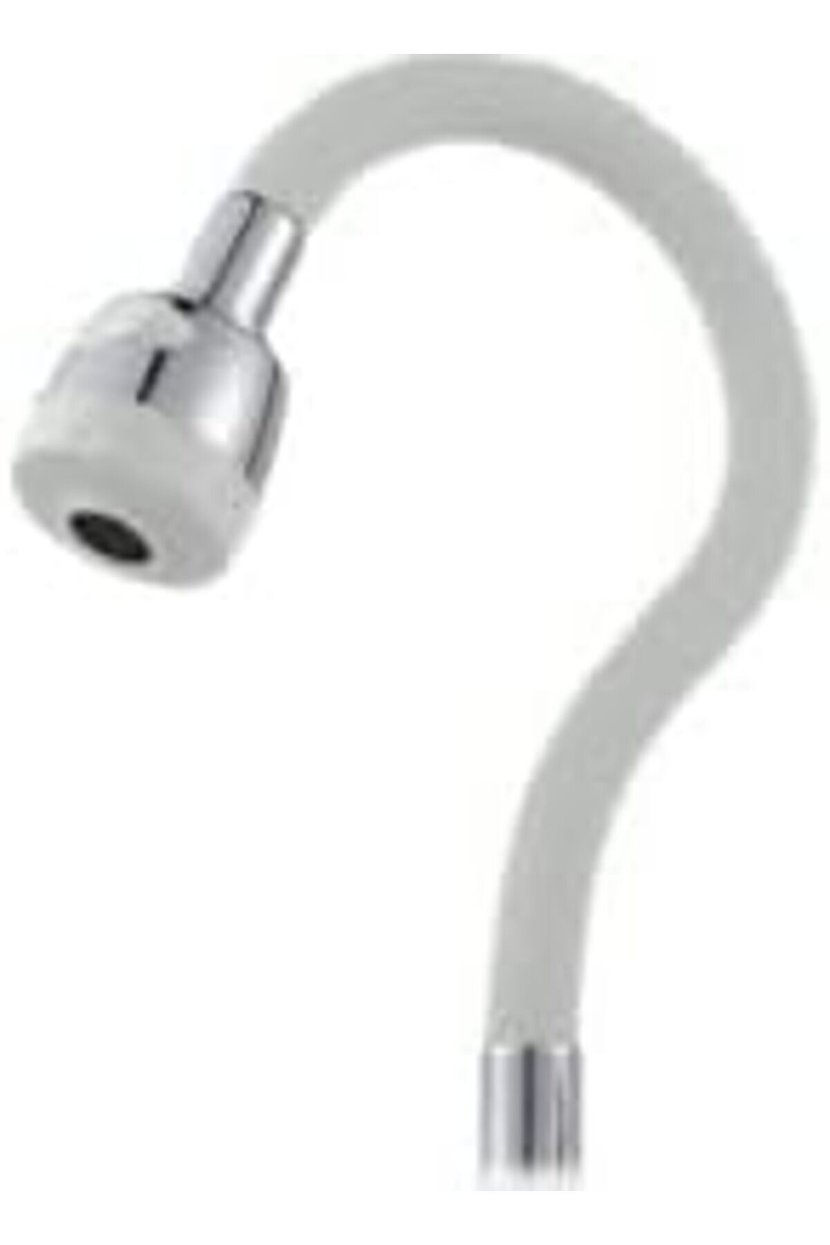 Go İthalat Renkli̇ Si̇li̇konlu Oynar Başlıklı 2 Fonksi̇yonlu Spi̇ral Musluk Başlığı - Beyaz (4457)