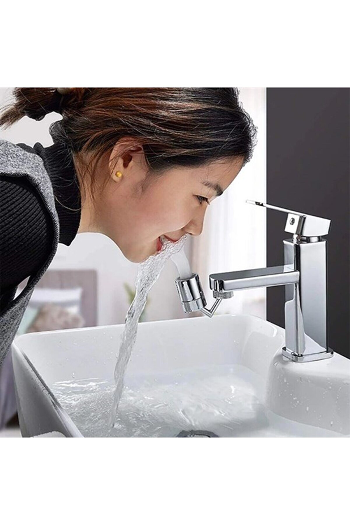 Go İthalat 720 Derece D&ouml;nebi̇len Hareketli̇ Su Tasarruflu Musluk Başlığı (4457)