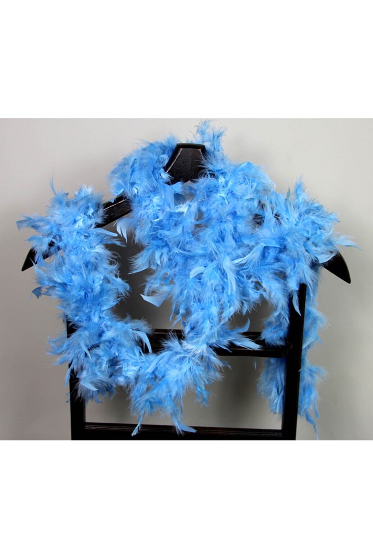 Go İthalat Bebek Mavi̇si̇ Kabarık T&uuml;yl&uuml; Otri̇ş Boa Dekorasyon T&uuml;y 180 Cm (4457)