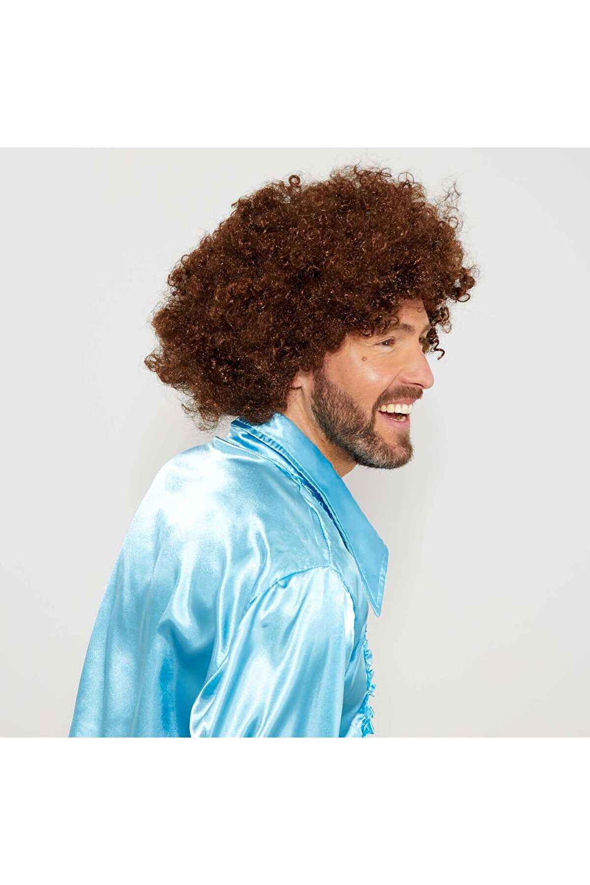 Go İthalat Kahve Renk Kıvırcık Afro Bonus Peruk (5258)