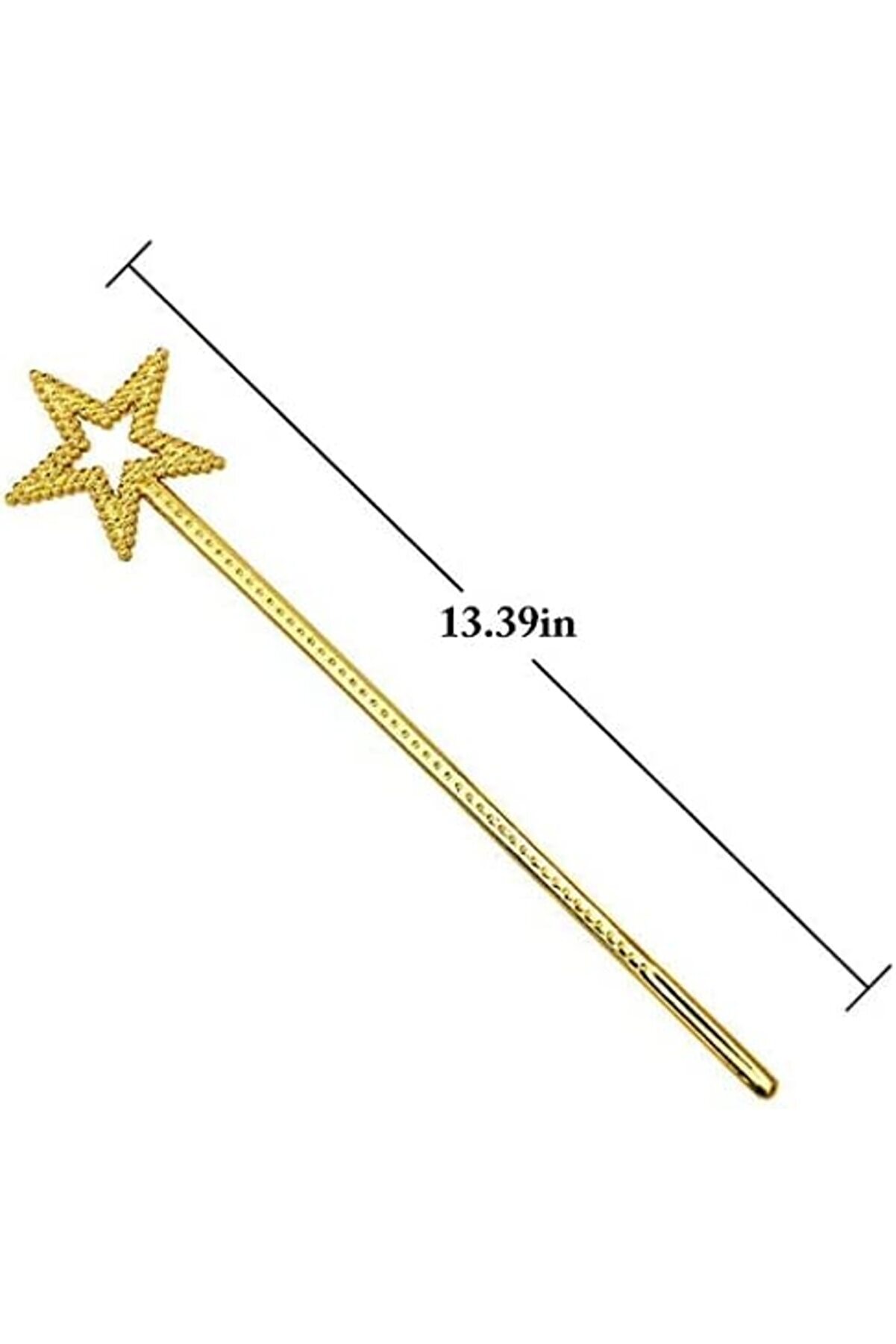 Go İthalat Altın Renk Yıldız Peri̇ Asası Peri̇ Değneği̇ 34 Cm 1 Adet (4457)