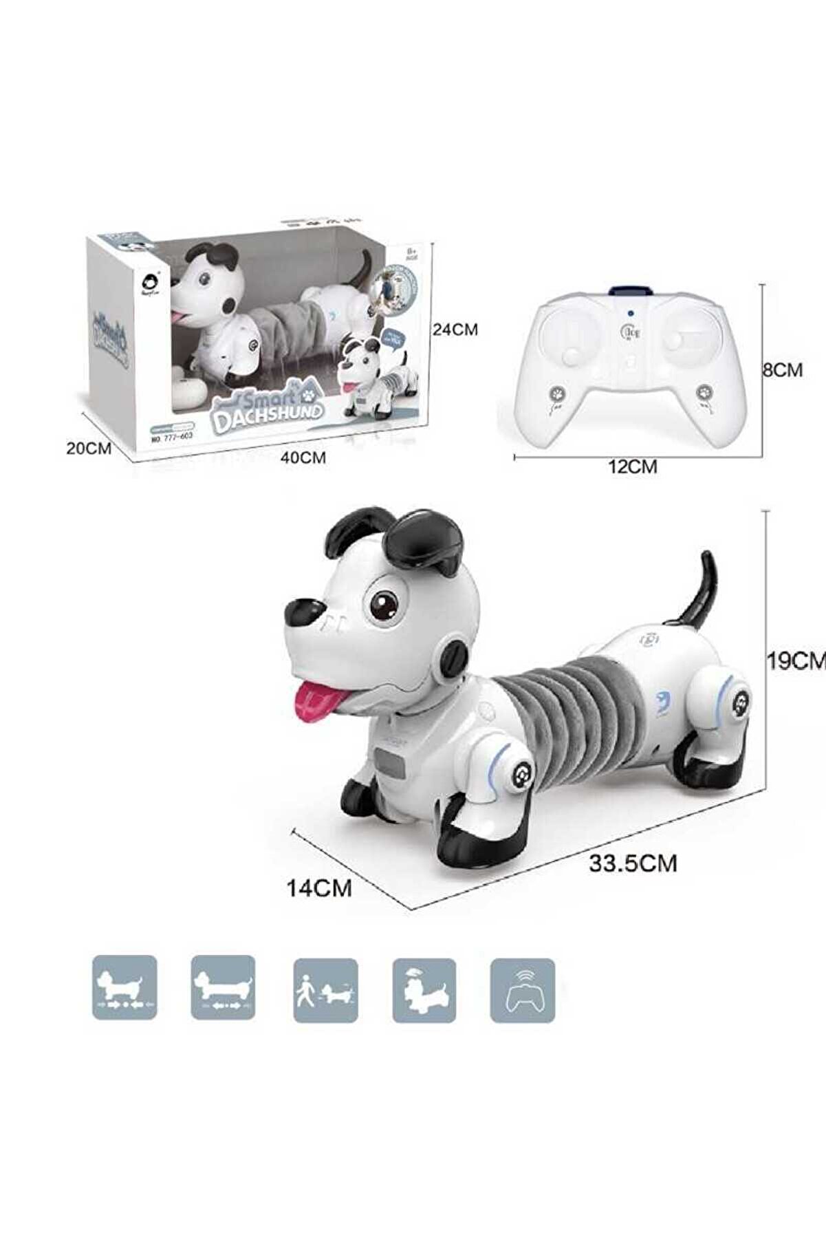 Oyuncakfabrikasi Gl-777-603 Uzaktan Kumandalı Işıklı Ve Sesli Sevimli Akıllı Köpek -