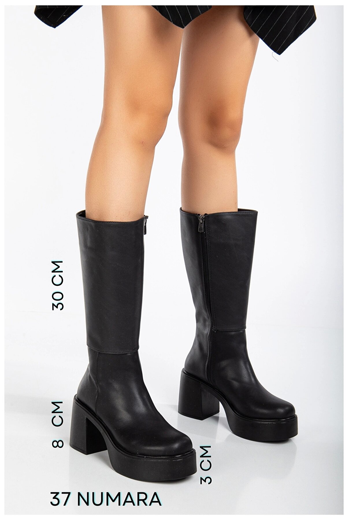 Gult Kadın Platform Tabanlı Çi̇zme