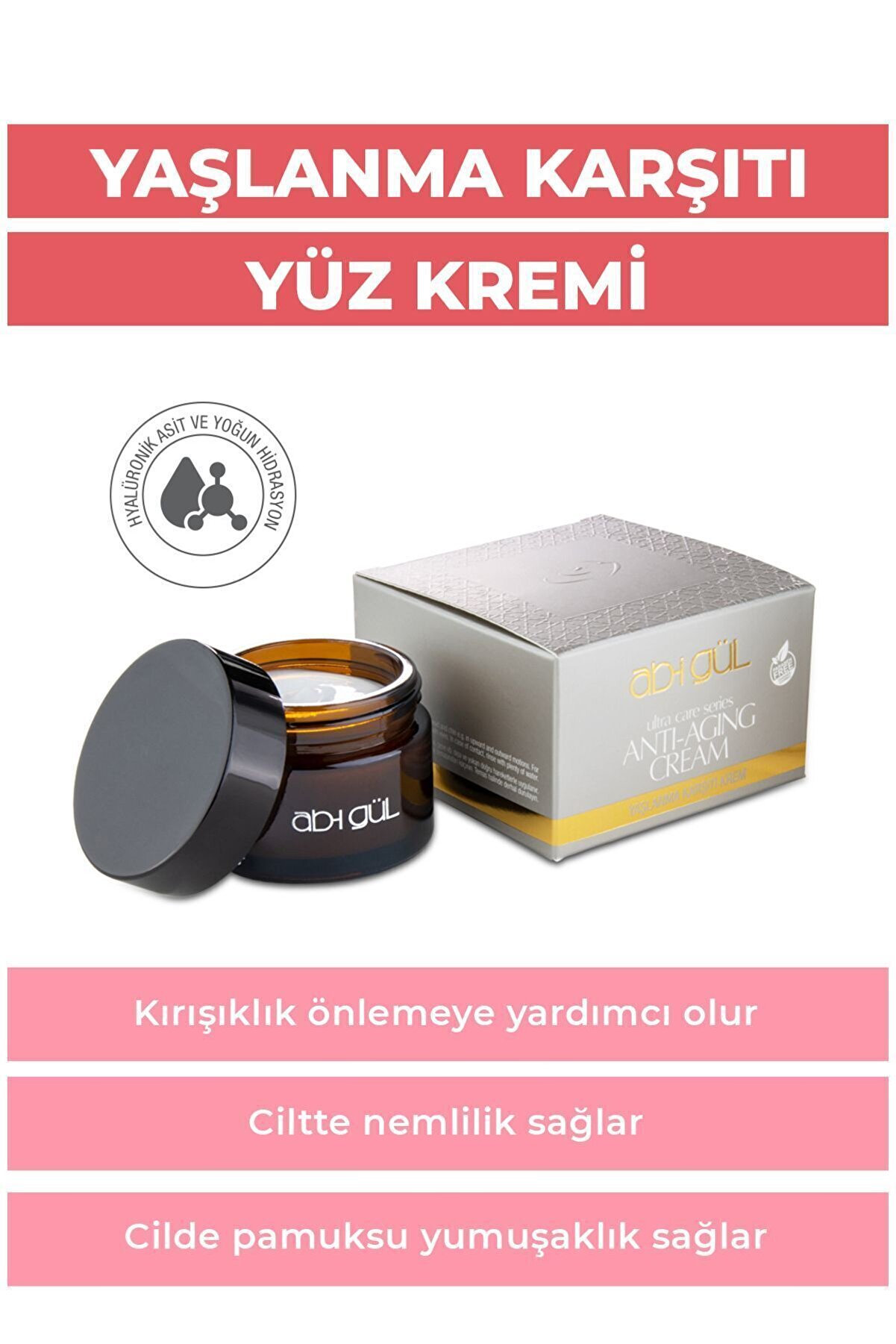 Yaşlanma Karşıtı Krem 45 Ml - Ultra Care Seri̇es Anti̇-Agi̇ng Cream | Hyalüroni̇k Asi̇t