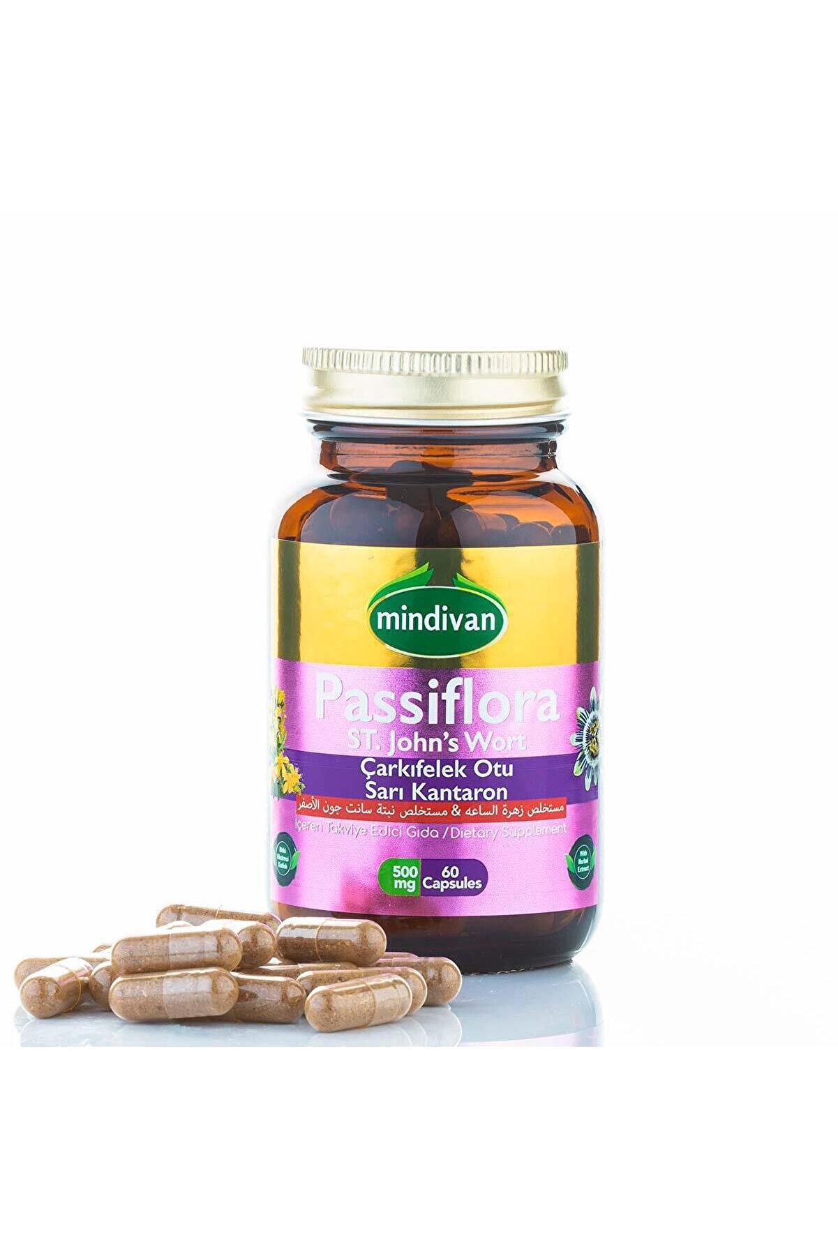 Passi̇flora Uykuya Yardımcı Çarkıfelek Otu & Kantaron Ekstreli̇ 60 Lı 500 Mg Kapsül
