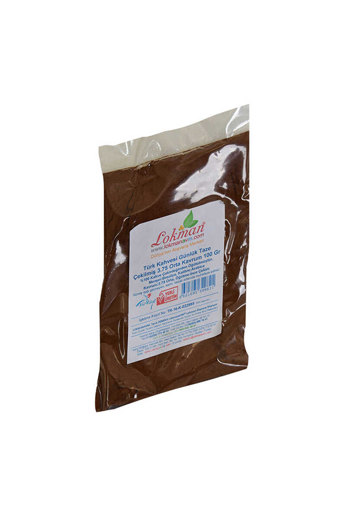 Bi̇lfold T&uuml;rk Kahvesi̇ G&uuml;nl&uuml;k Taze &Ccedil;eki̇lmi̇ş 3.75 Orta Kavrum 100 Gr Paket