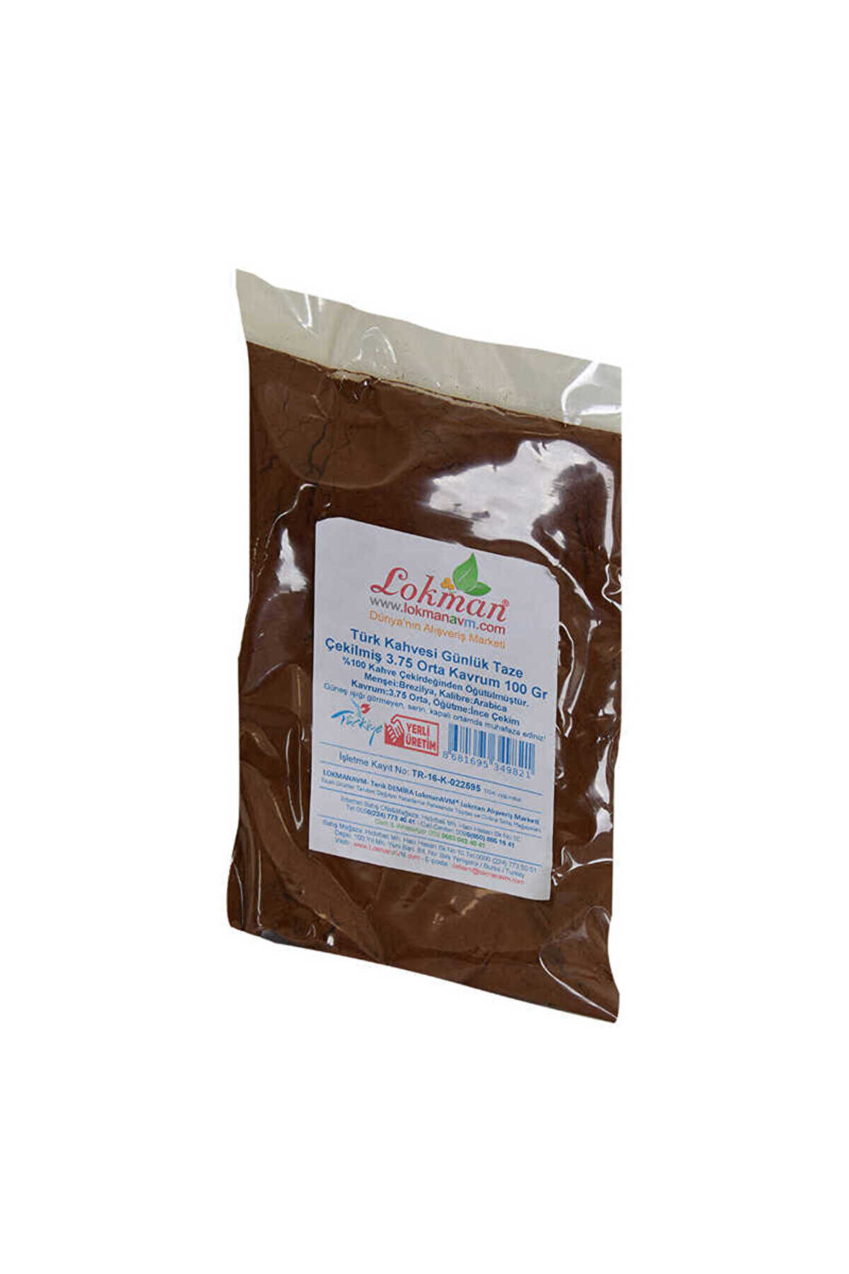 Bi̇lfold T&uuml;rk Kahvesi̇ G&uuml;nl&uuml;k Taze &Ccedil;eki̇lmi̇ş 3.75 Orta Kavrum 100 Gr Paket