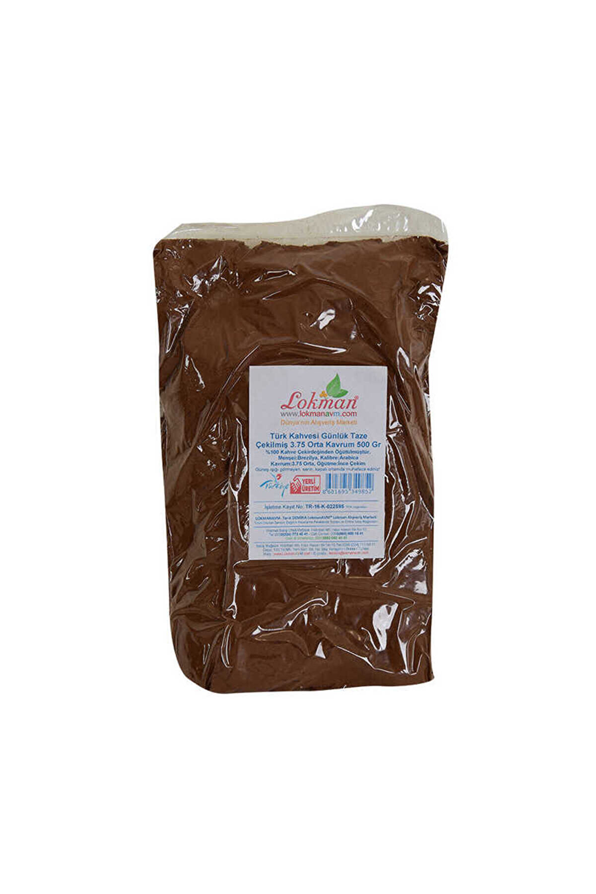 Ethab Ti̇caret T&uuml;rk Kahvesi̇ G&uuml;nl&uuml;k Taze &Ccedil;eki̇lmi̇ş 3.75 Orta Kavrum 500 Gr Paket