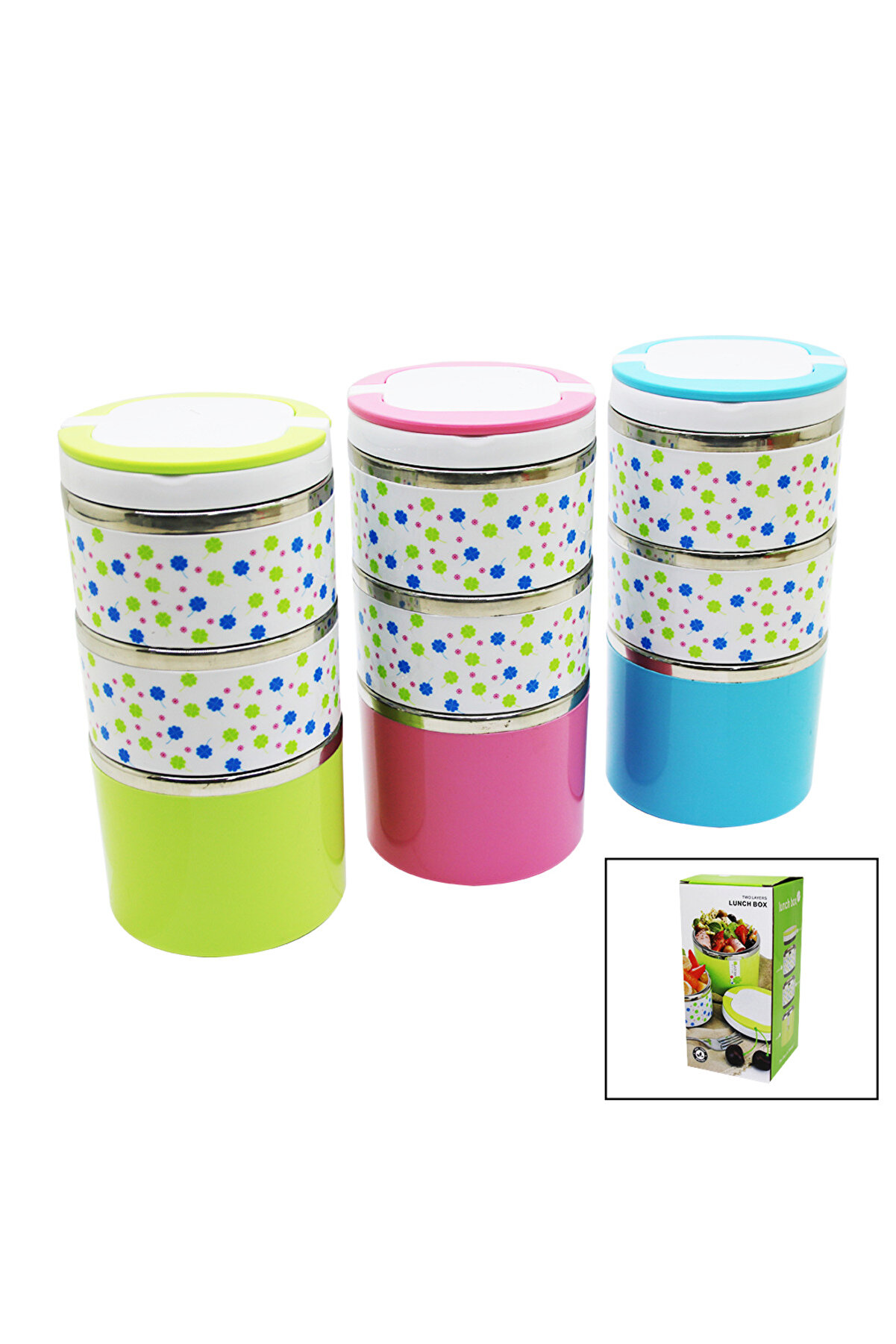 Go İthalat &Ccedil;i̇&ccedil;ekli̇ 3L&uuml; Sefer Tası - Saklama Kabı Renkli̇ 1.26Lt (4457)