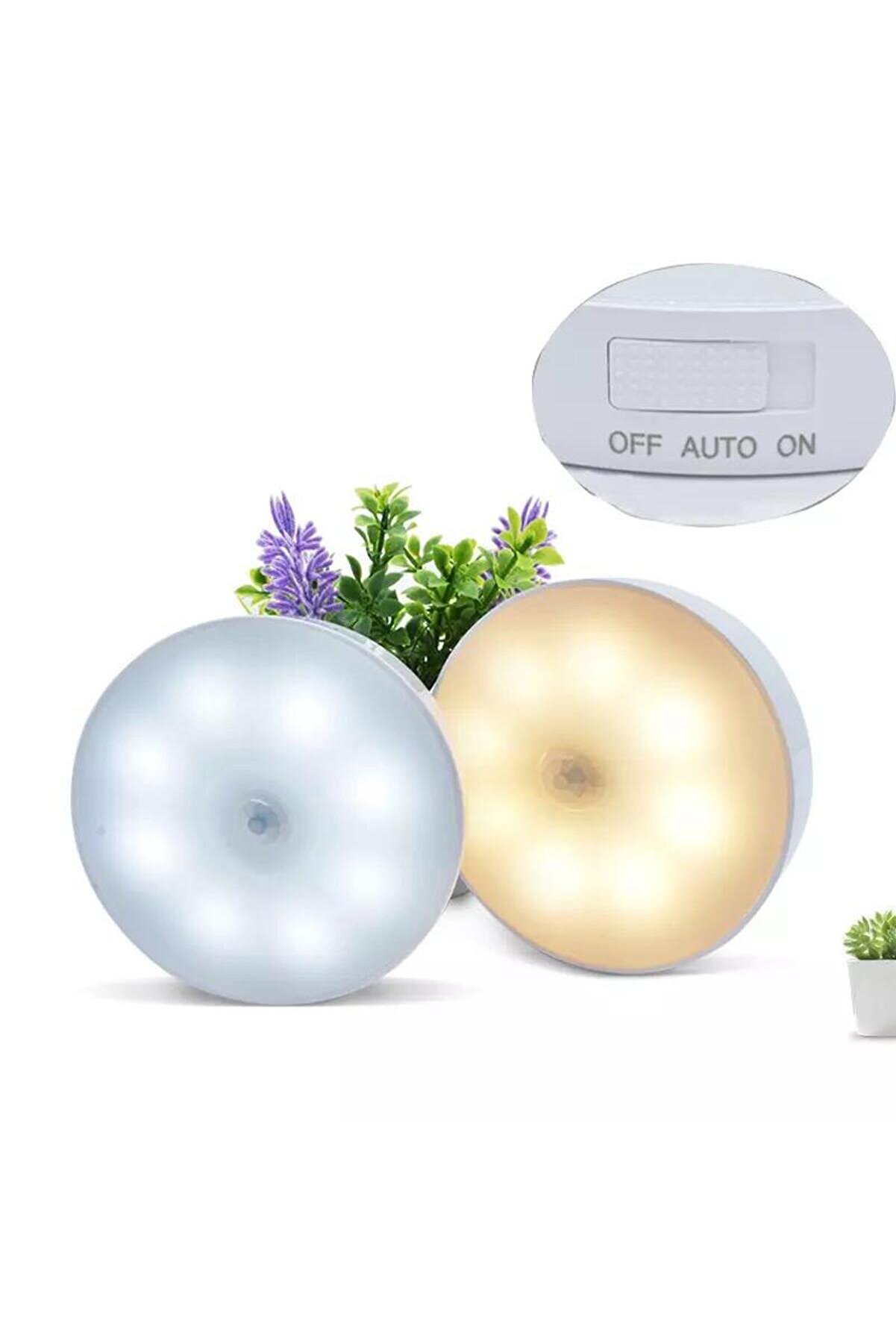 Go İthalat Şarjlı Sens&ouml;rl&uuml; Gece Led Lambası (4457)