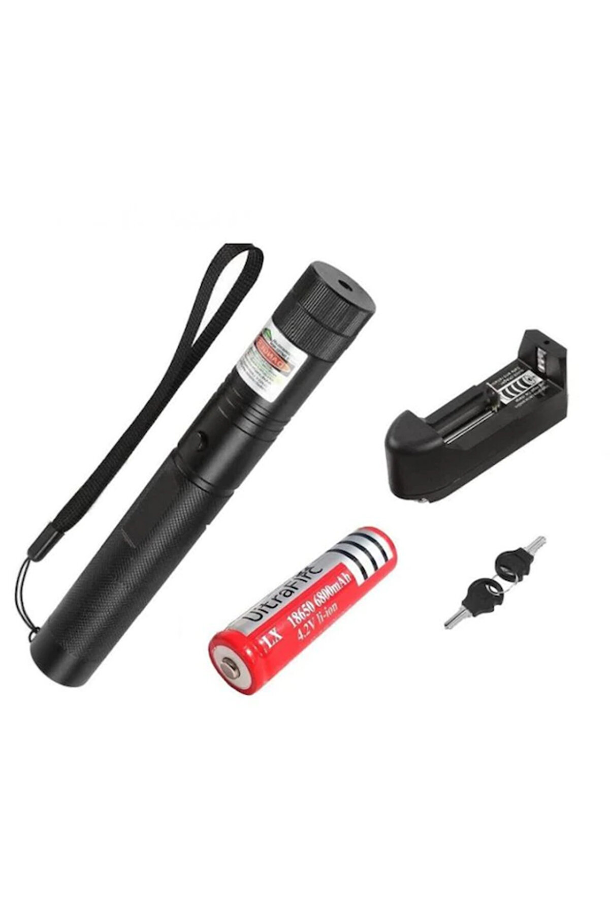 Go İthalat Şarjlı Yeşi̇l Lazer Yakıcı Poi̇nter 15 Km Lazer 1000 Mv (4457)