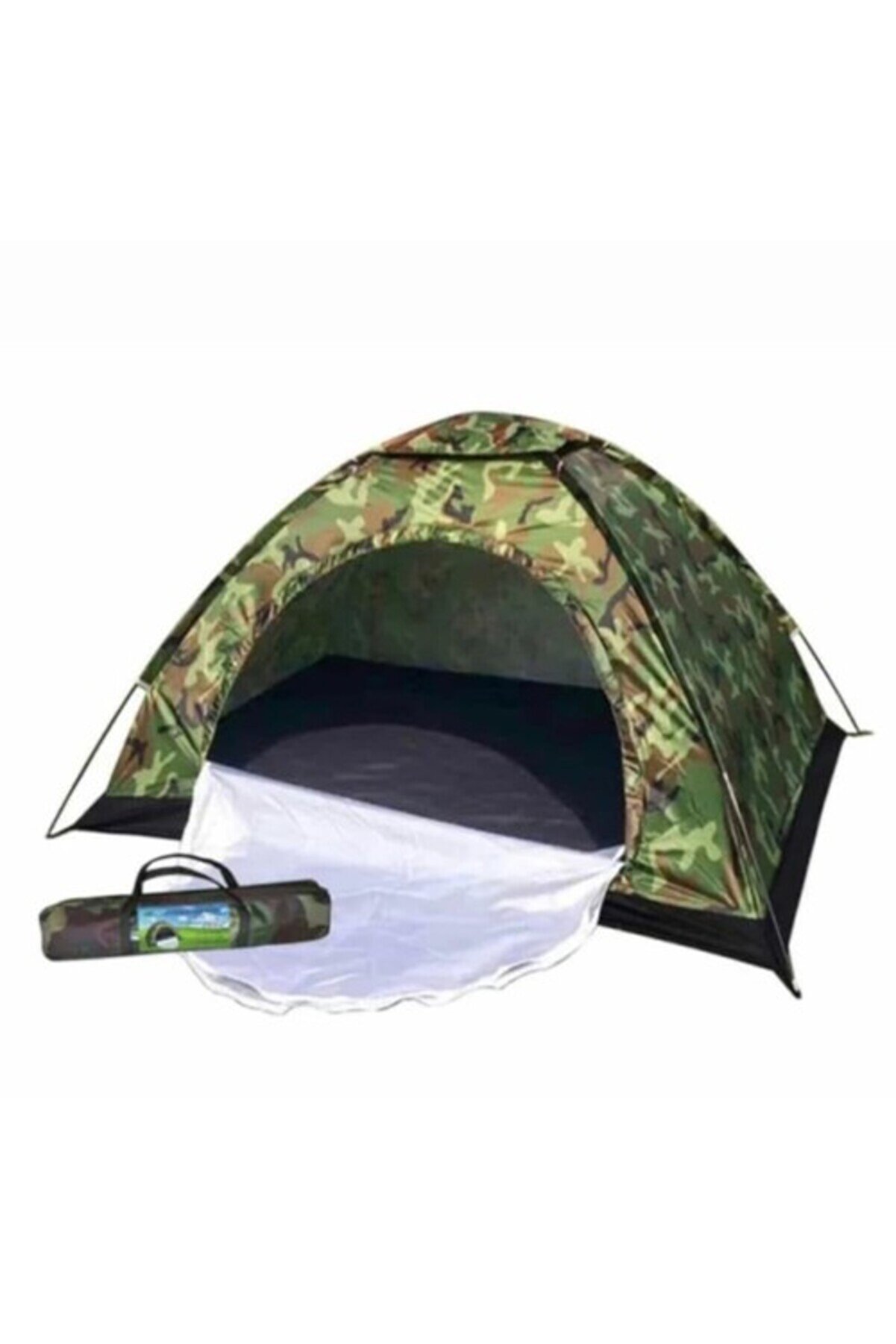 4 Ki̇şi̇li̇k Kamuflaj Desenli̇ Kolay Kurulumlu Kamp Çadırı