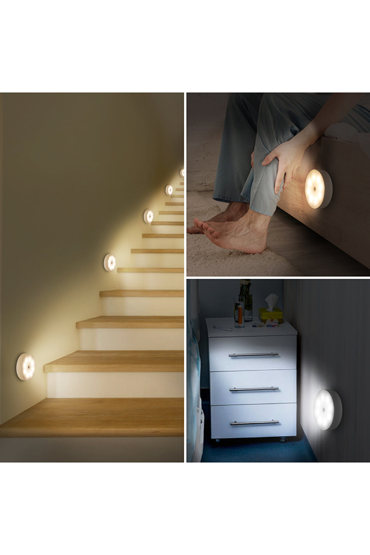 Go İthalat Şarjlı Sens&ouml;rl&uuml; Gece Led Lambası (4457)