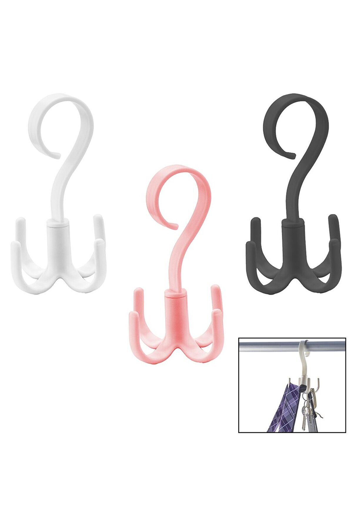 Go İthalat 360 Derece D&ouml;nerli̇ Aksesuar Askı (4457)