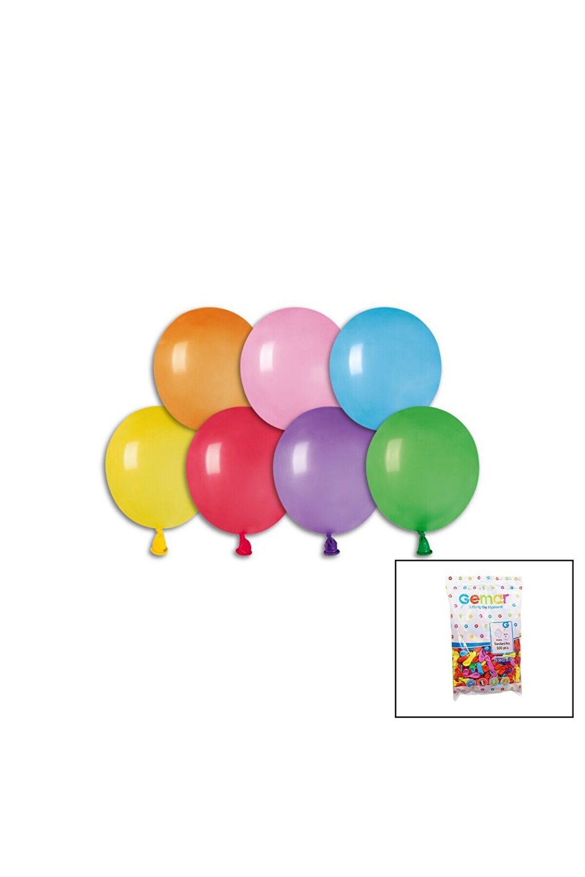 Go İthalat Renkli̇ Su Balon 3 İn&ccedil; - 8Cm - 500Pcs (4457)