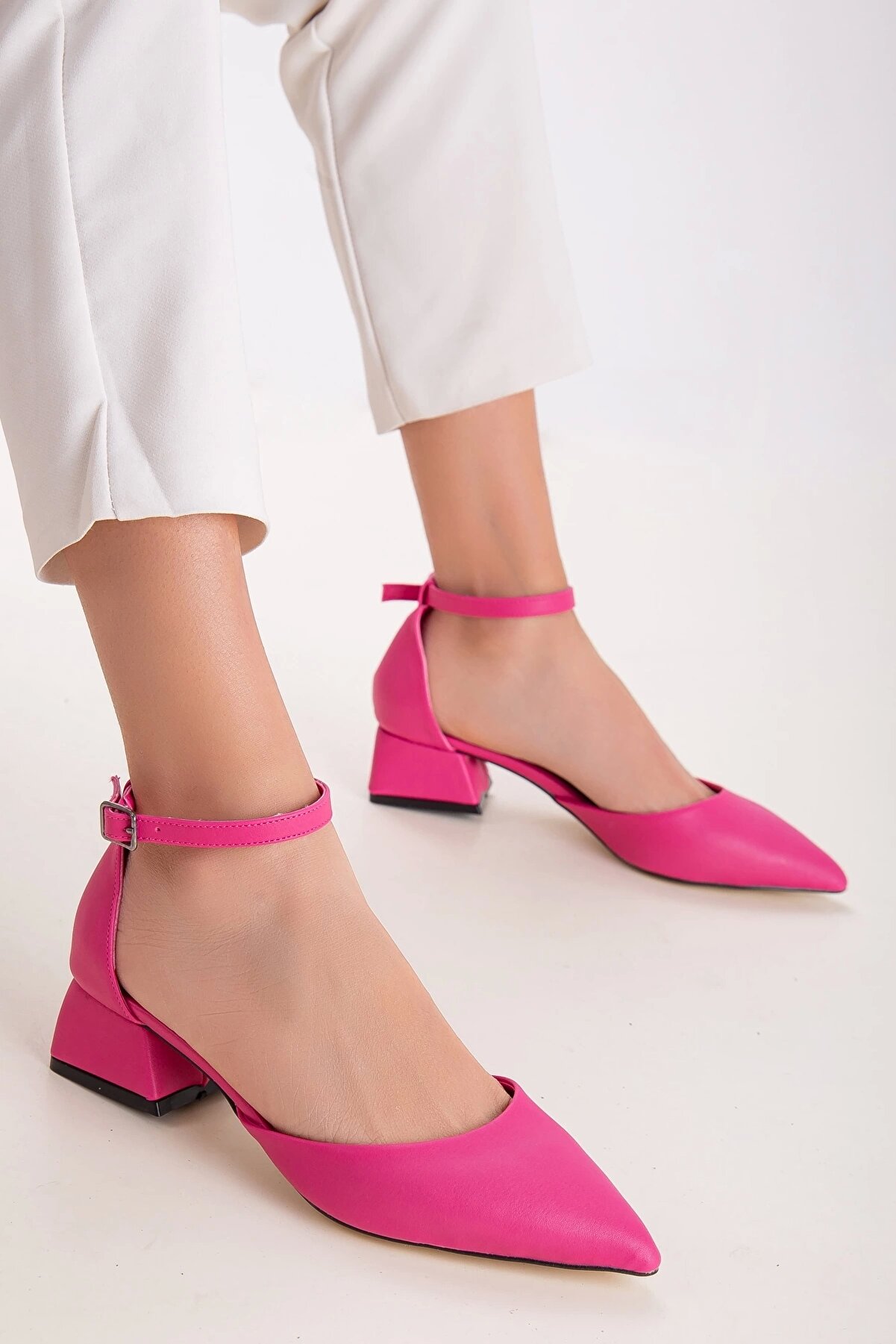 Gult Kadın 3 Cm Topuklu Günlük Yazlık Ayakkabı Fuşya