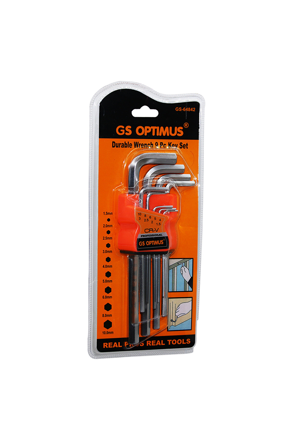 Go İthalat Fi̇ndi̇t 9 Par&ccedil;a Krom Uzun - D&uuml;z Alyan 180Mm (2818)