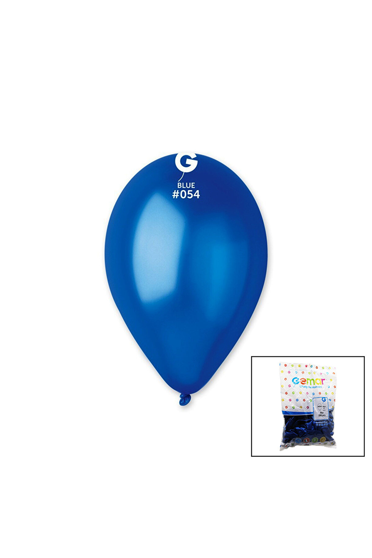 Go İthalat Gm-110-36-54 Metali̇k - Mavi̇ Balon 11   - 28Cm - 100 Par&ccedil;a (4457)