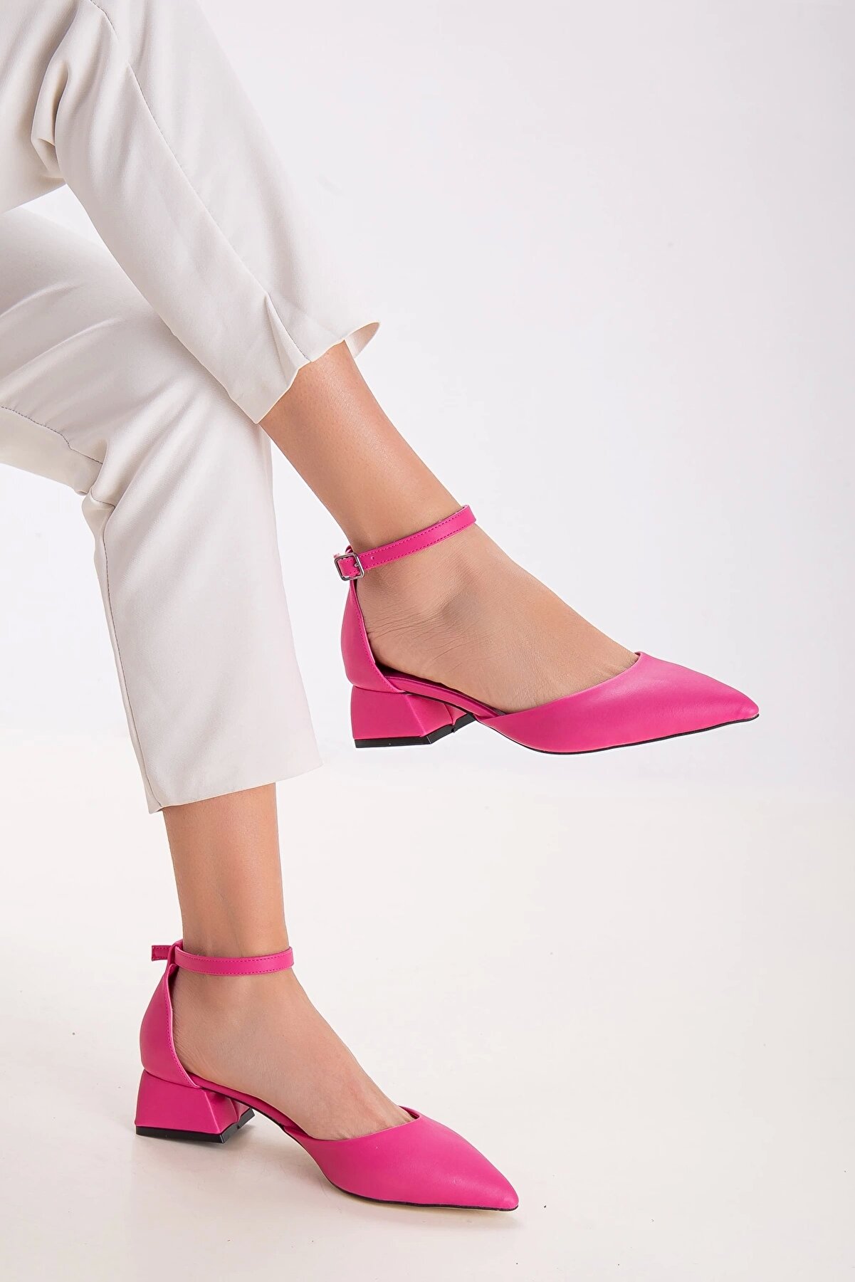 Gult Kadın 3 Cm Topuklu Günlük Yazlık Ayakkabı Fuşya