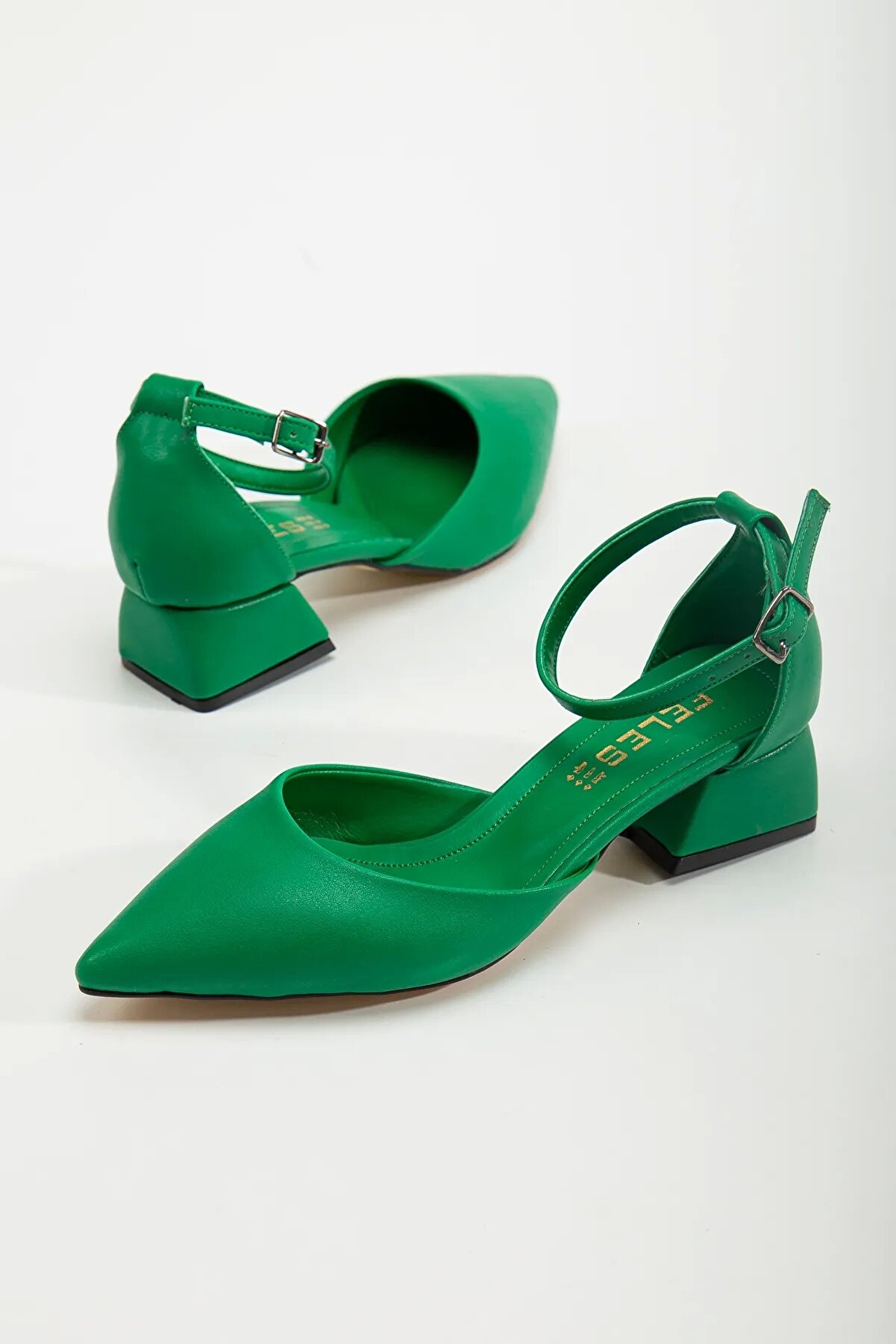 Gult Kadın 3 Cm Topuklu Günlük Yazlık Ayakkabı Yeşi̇l