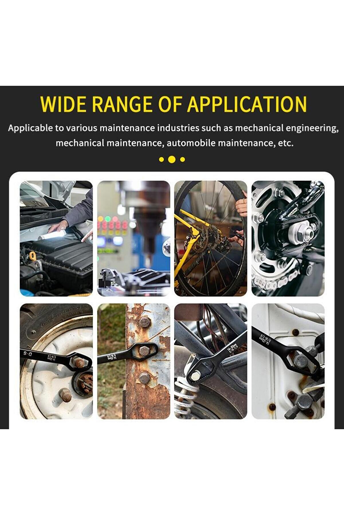 Go İthalat Uni̇versal Anahtarı &Ccedil;i̇ft Kafalı &Ccedil;ok Fonksi̇yonlu 6-22Mm (4457)