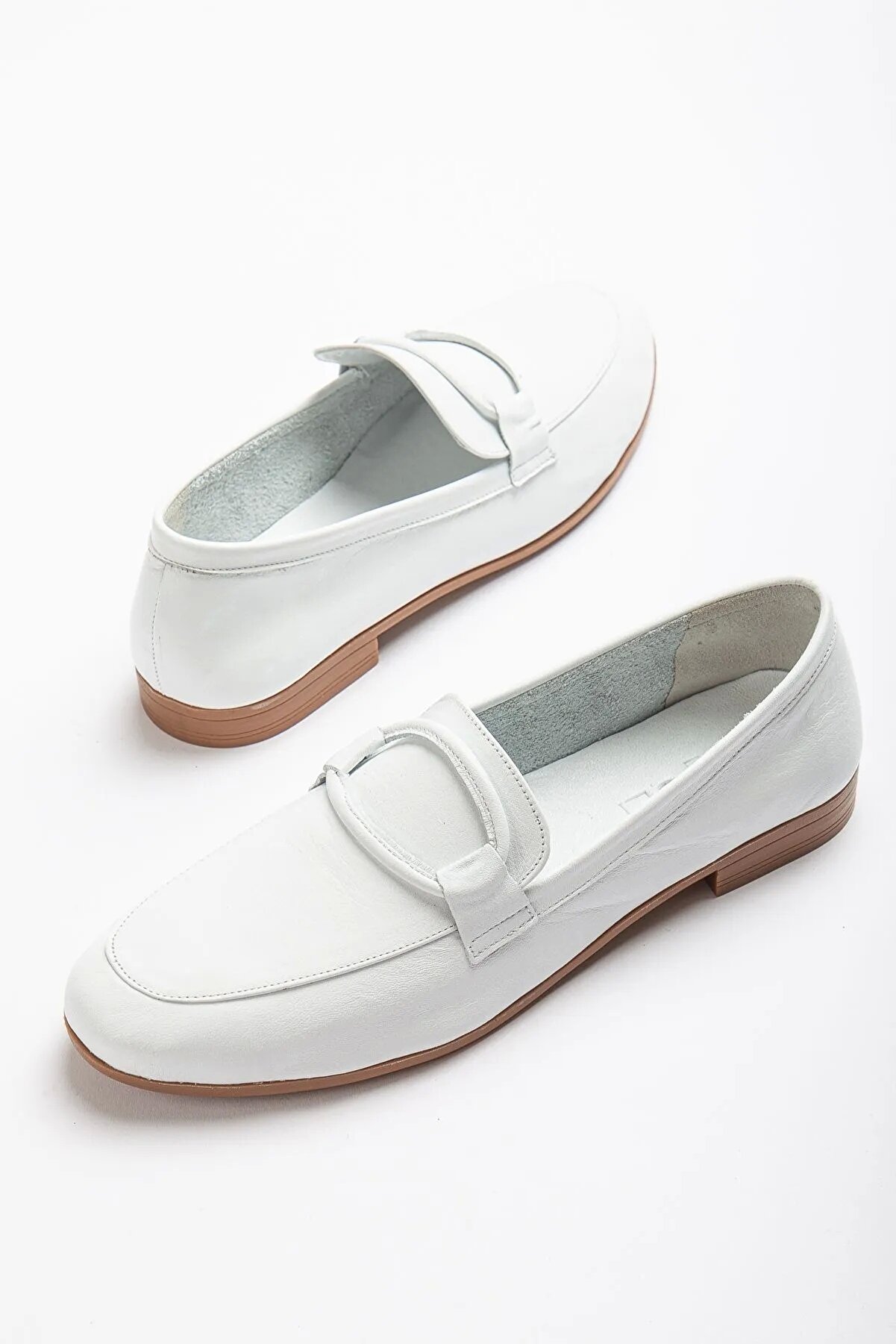 Gult Kadın Haki̇ki̇ Deri̇ Günlük Ayakkabı