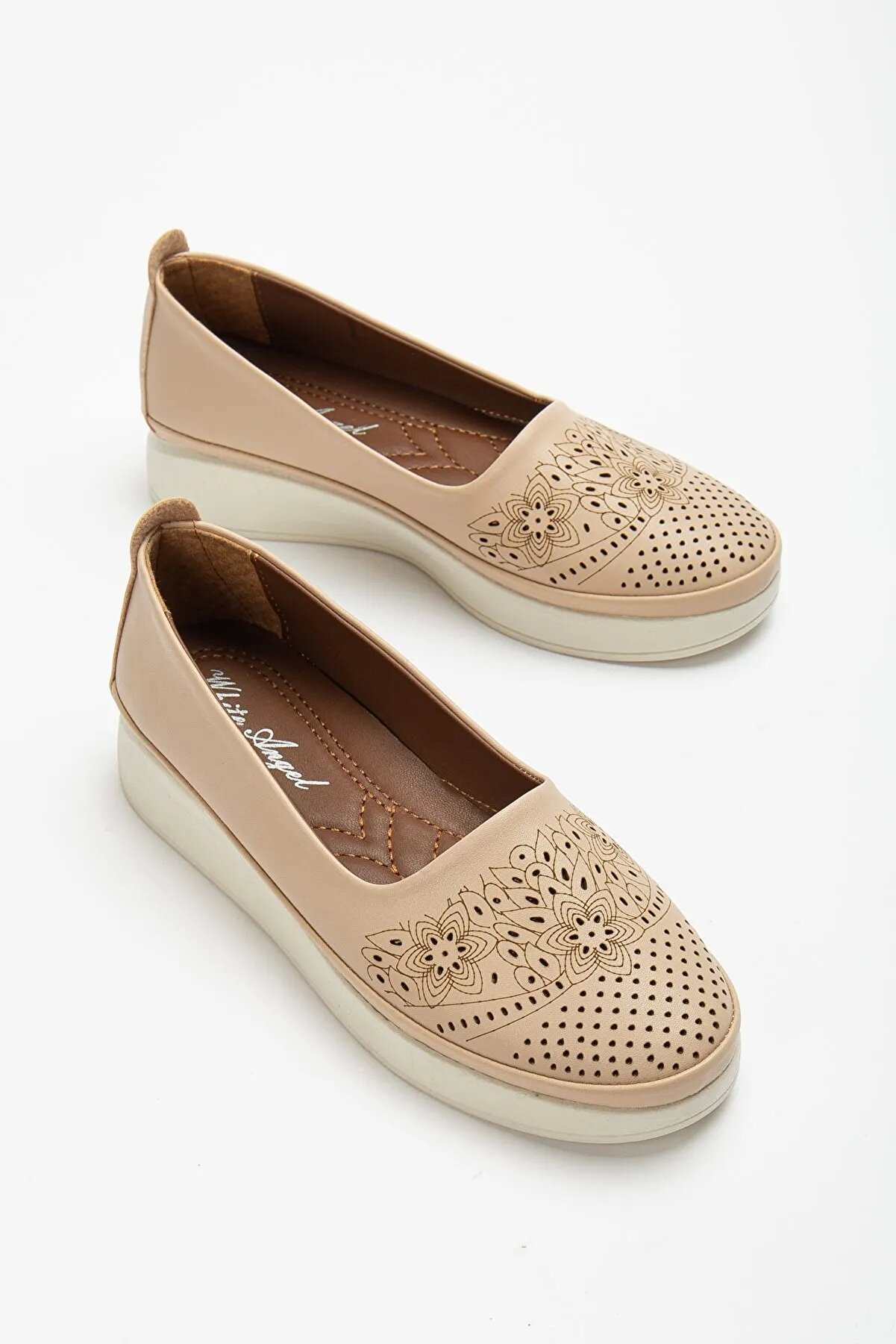 Gult İçi̇ Haki̇ki̇ Deri̇ Günlük Ayakkabı