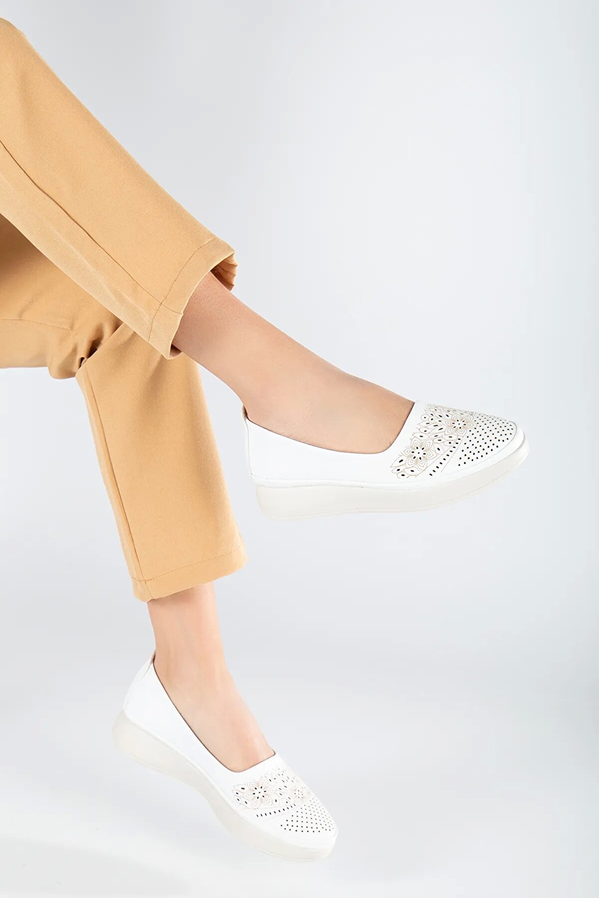 Gult Içi̇ Haki̇ki̇ Deri̇ Günlük Ayakkabı