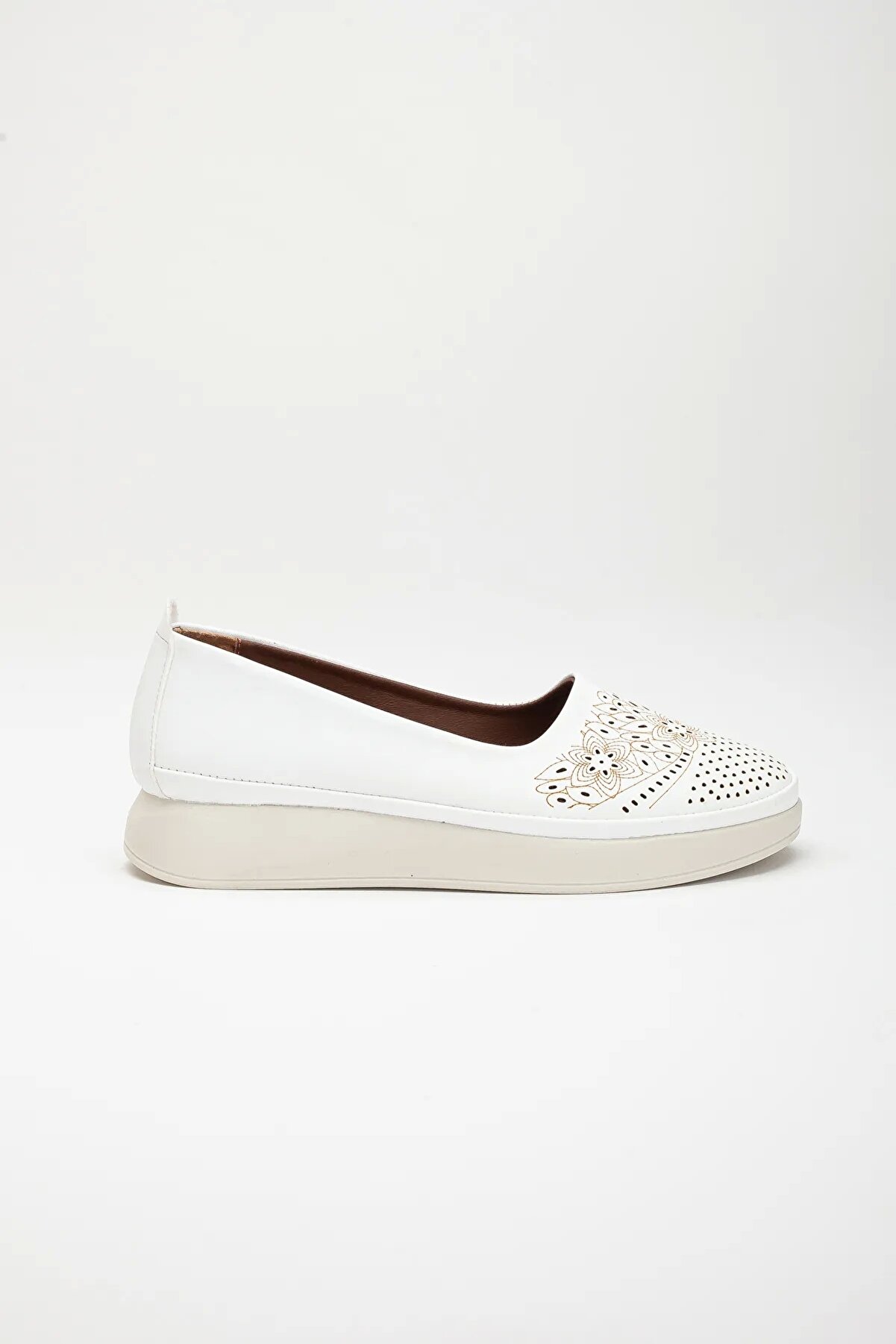 Gult Içi̇ Haki̇ki̇ Deri̇ Günlük Ayakkabı