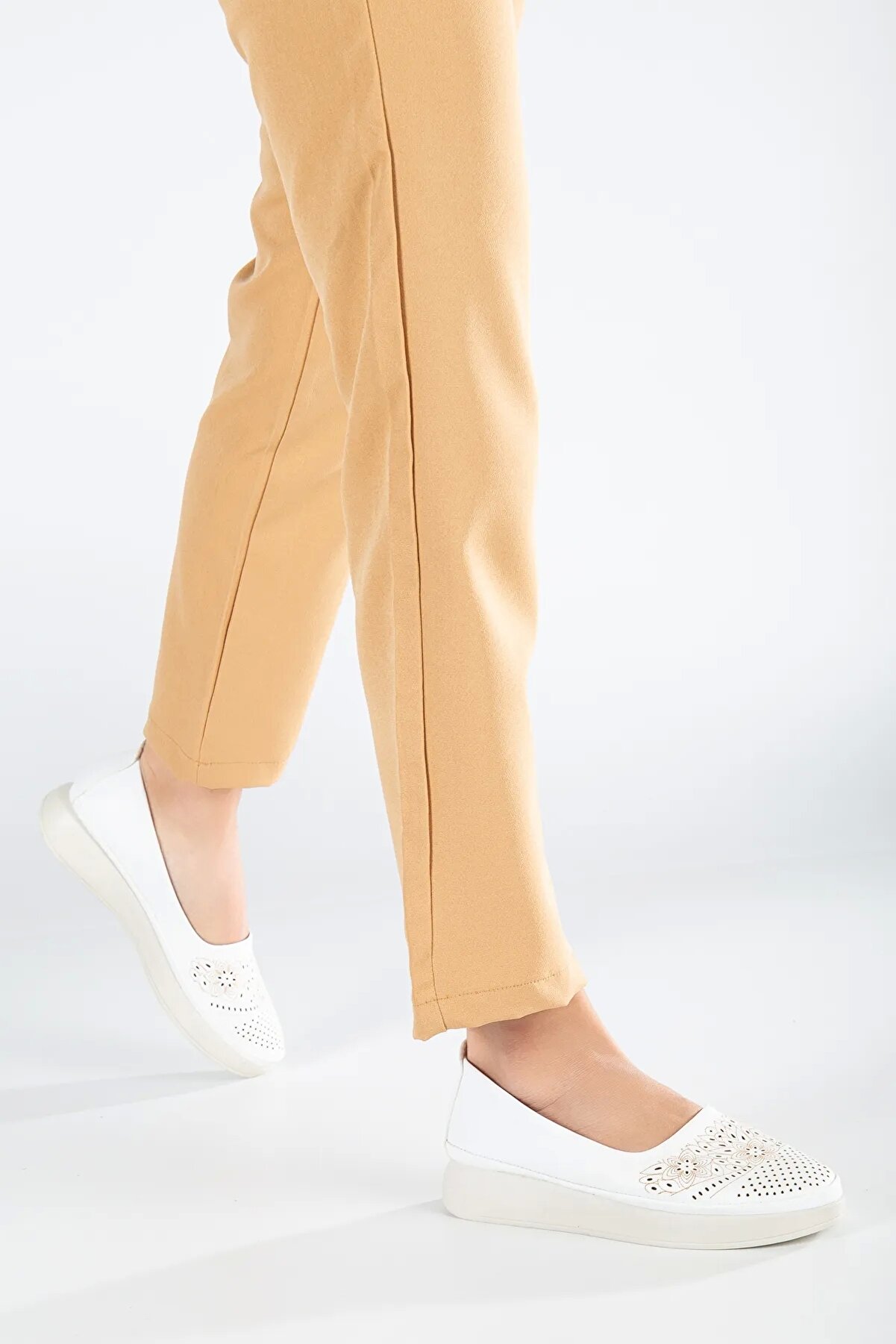 Gult Içi̇ Haki̇ki̇ Deri̇ Günlük Ayakkabı