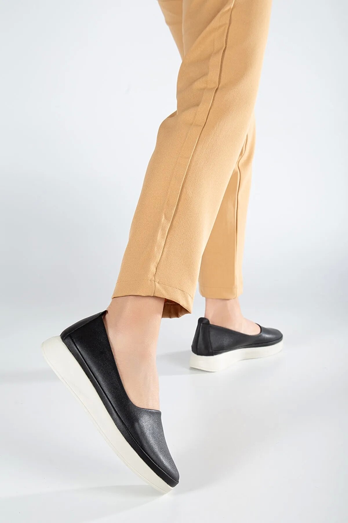 Gult Içi̇ Haki̇ki̇ Deri̇ Günlük Ayakkabı