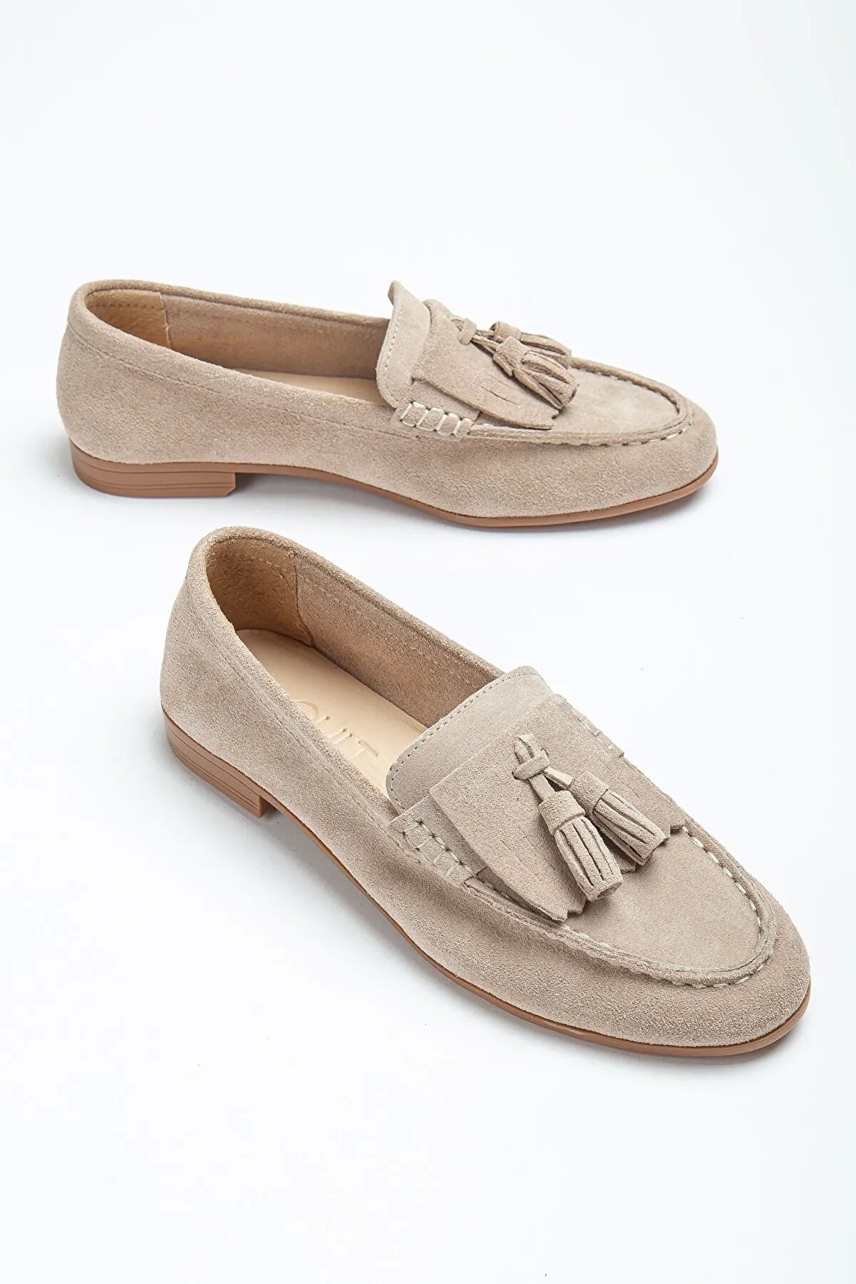 Gult Kadın Haki̇ki̇ Deri̇ Günlük Ayakkabı