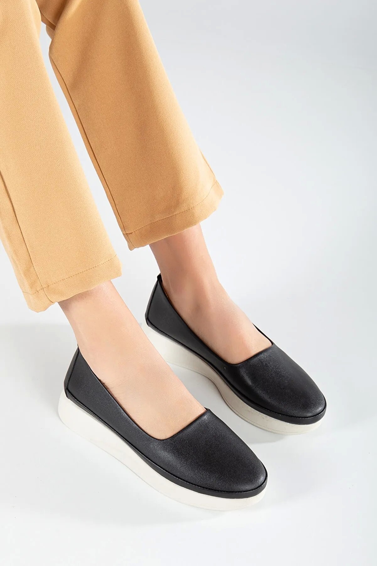 Gult Içi̇ Haki̇ki̇ Deri̇ Günlük Ayakkabı