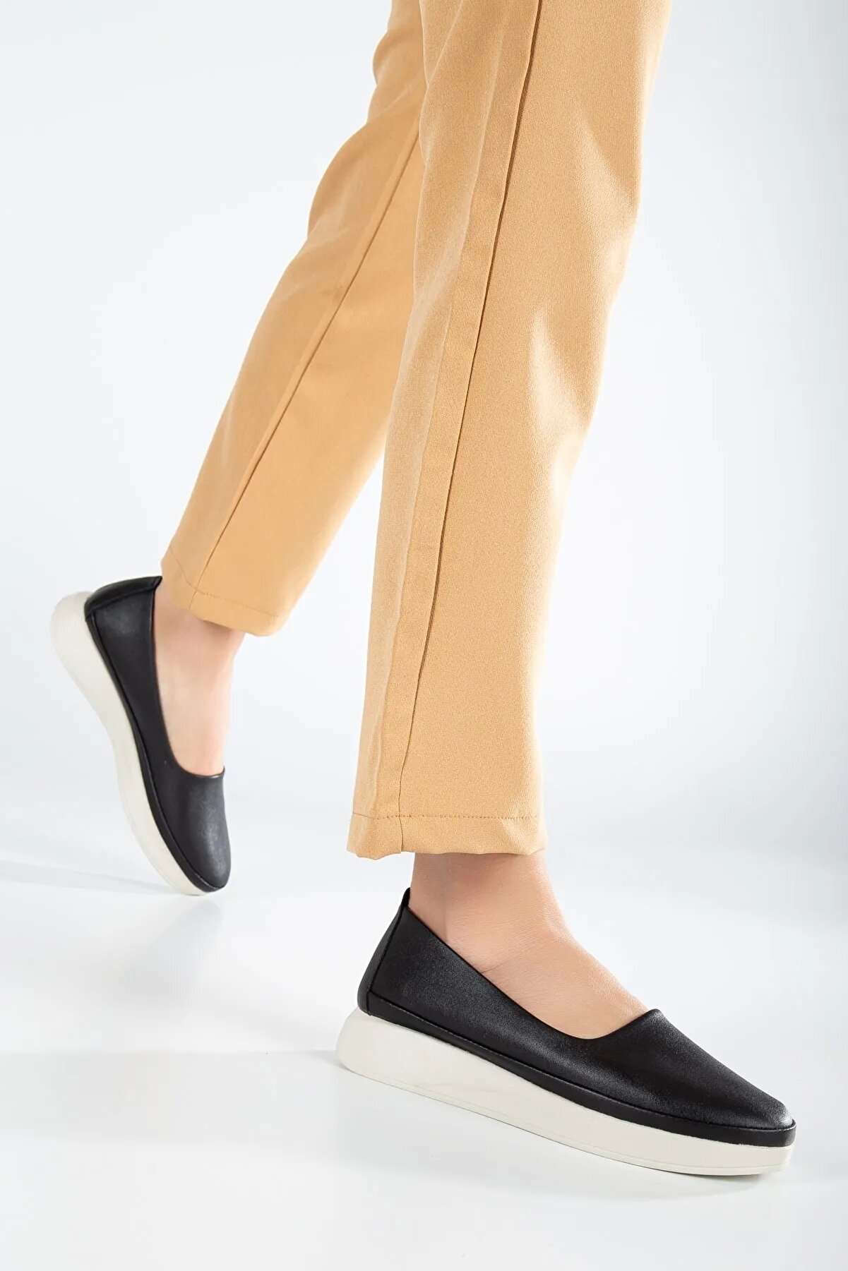 Gult Içi̇ Haki̇ki̇ Deri̇ Günlük Ayakkabı