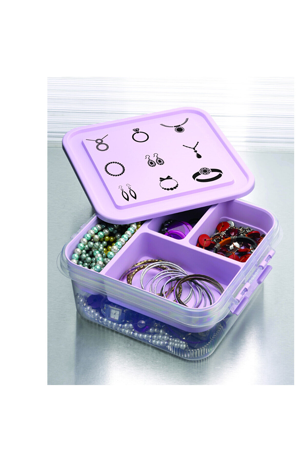 Bi̇lfold Takı Di̇ki̇ş Kutusu Saklama Kabı Hobi̇ Kutusu