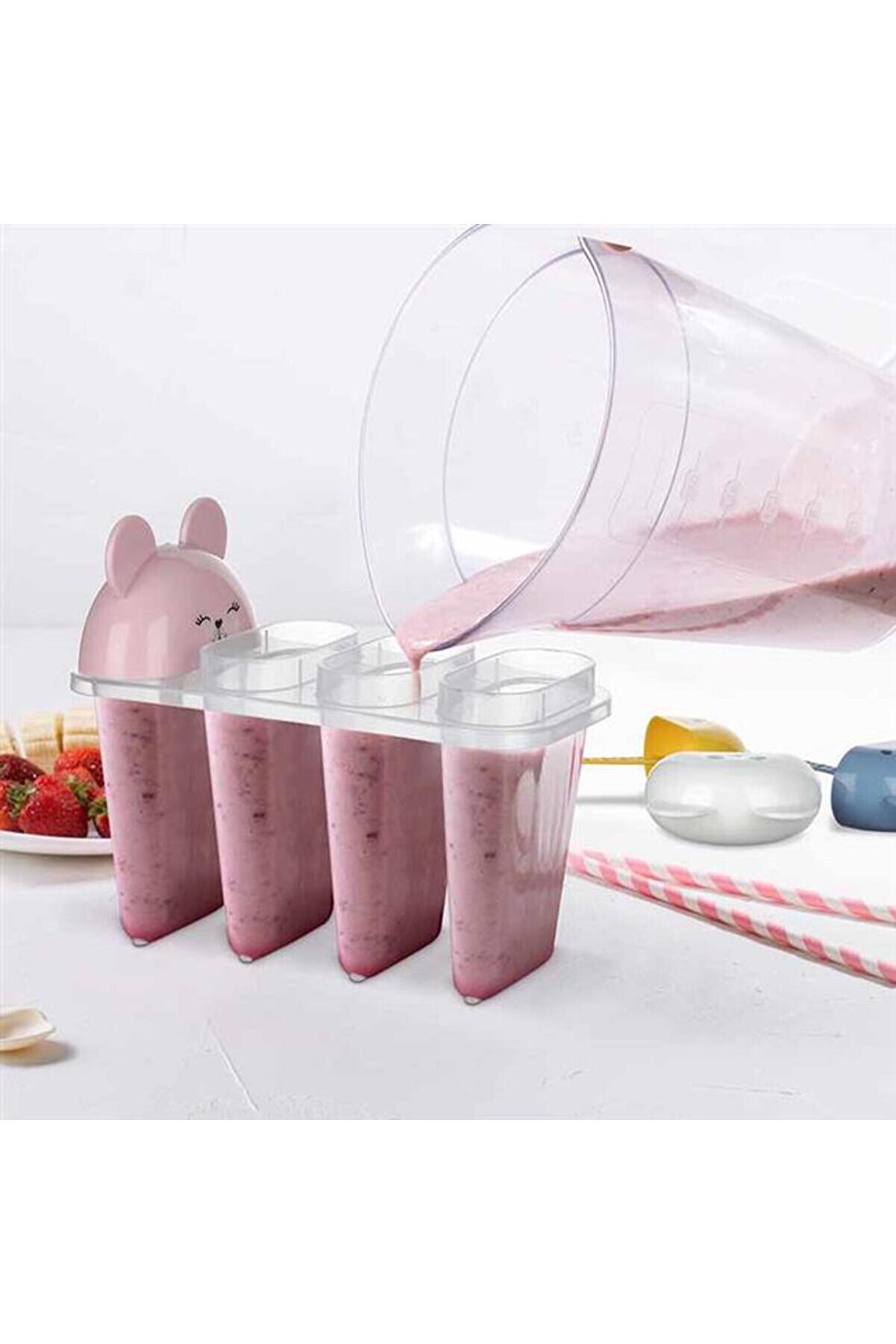 Bi̇lfold Sevi̇mli̇ Fi̇g&uuml;rl&uuml; Meybuz Dondurma Kalıpları 4 Adet