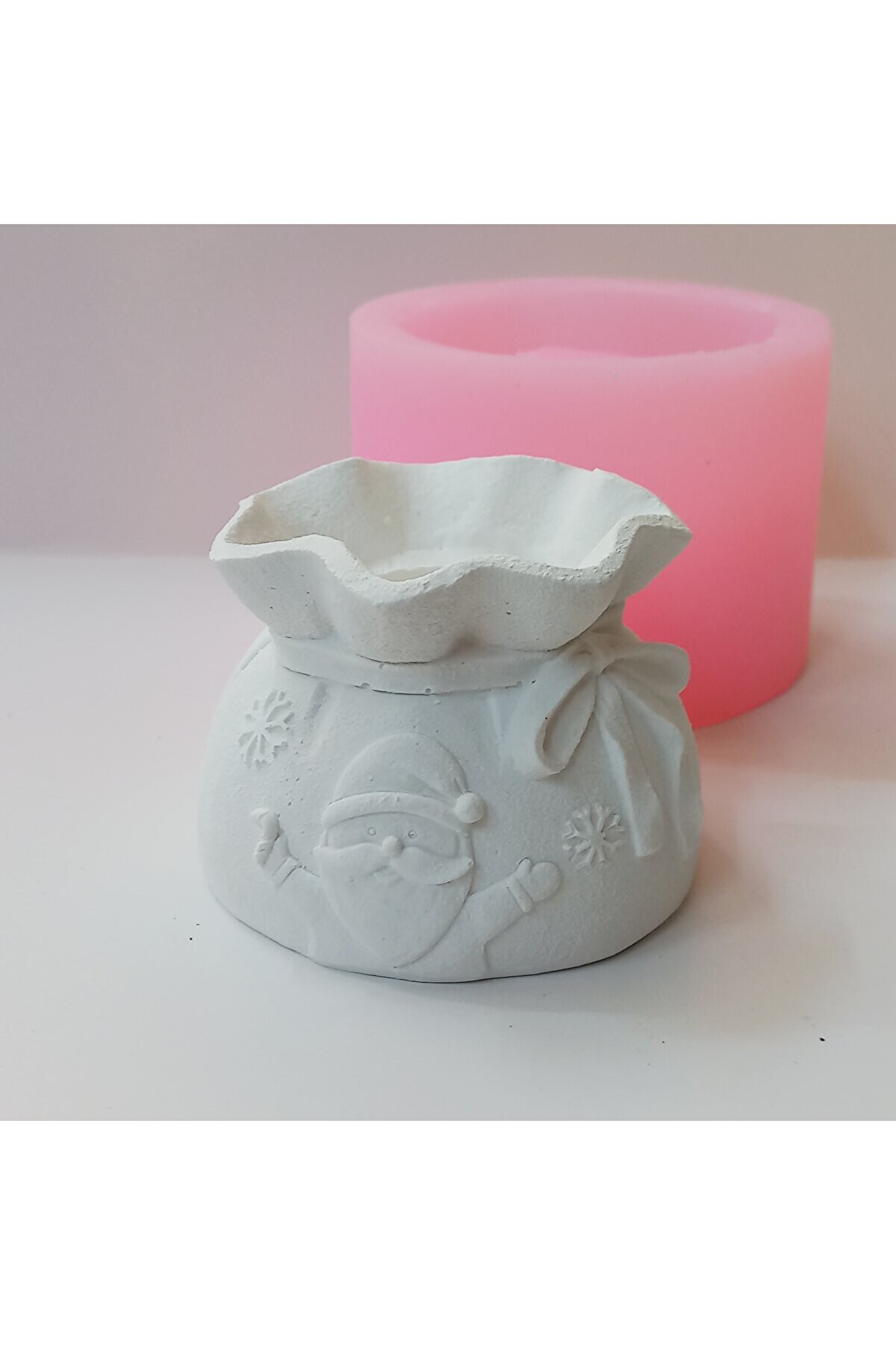 Kalıpcınızburada Noel Baba Bohça  Saksı  Si̇li̇kon Kalıp