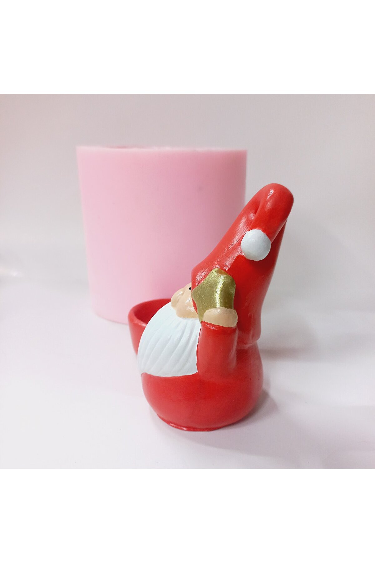 Kalıpcınızburada Noel Baba Teali̇ght  Mumluk Si̇li̇kon Kalıp - K7537