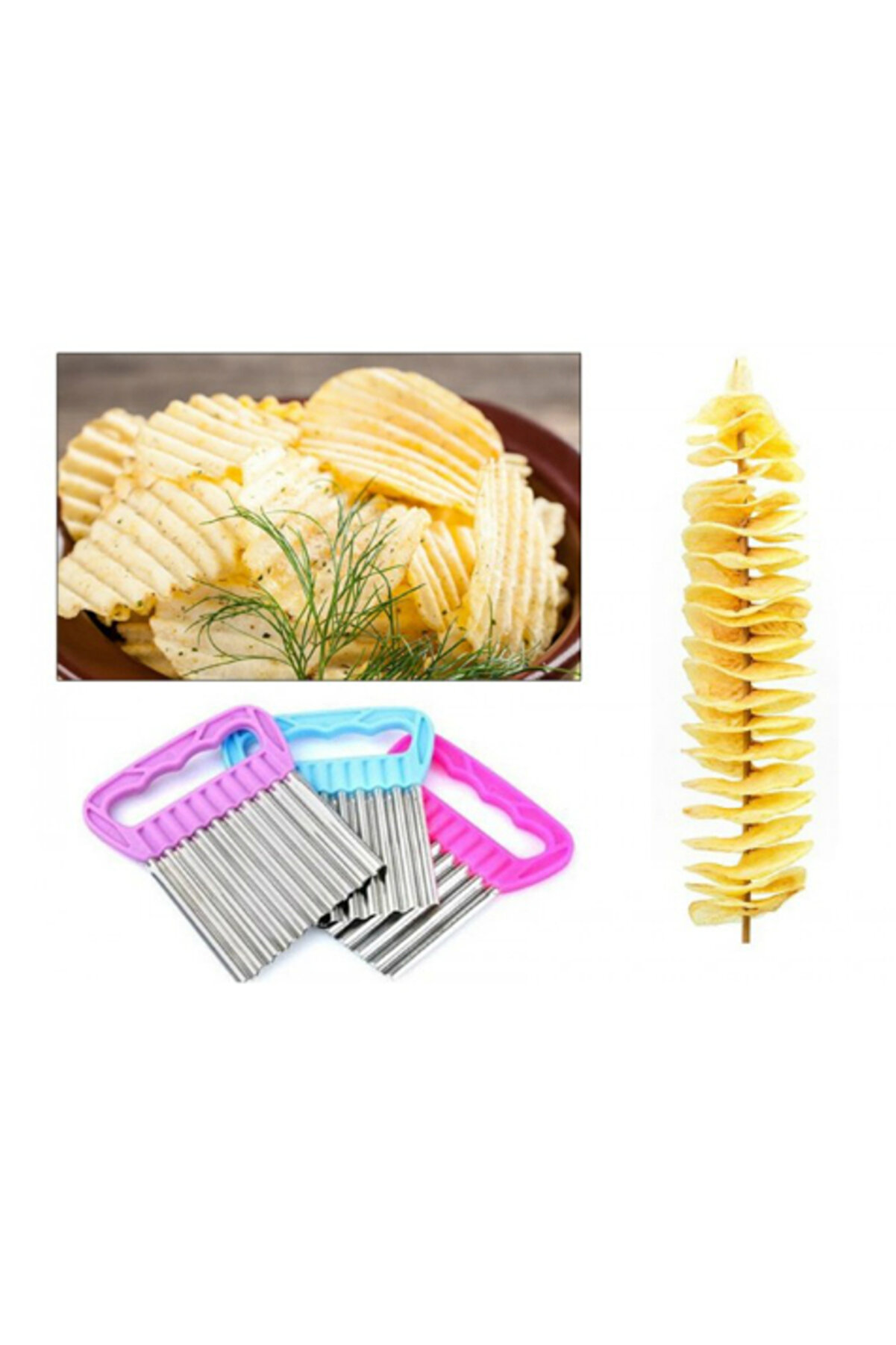 Ethab Ti̇caret Chi̇ps Chopper Şeki̇lli̇ Sebze Ve Meyve Di̇li̇mleyi̇ci̇