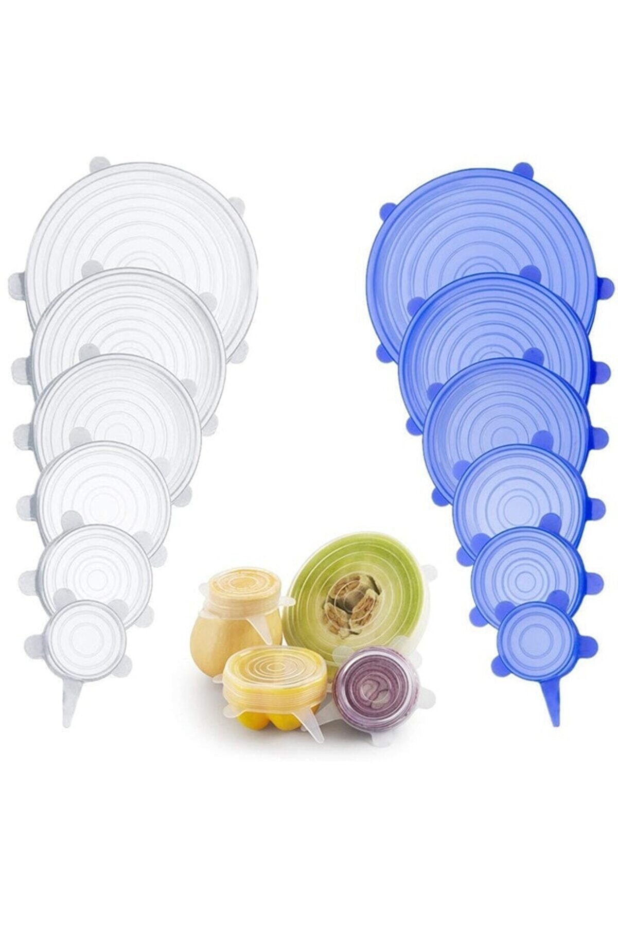 Ethab Ti̇caret Tazeli̇ği̇ Koruyan 6 Lı Si̇li̇kon Strech Kapaklar