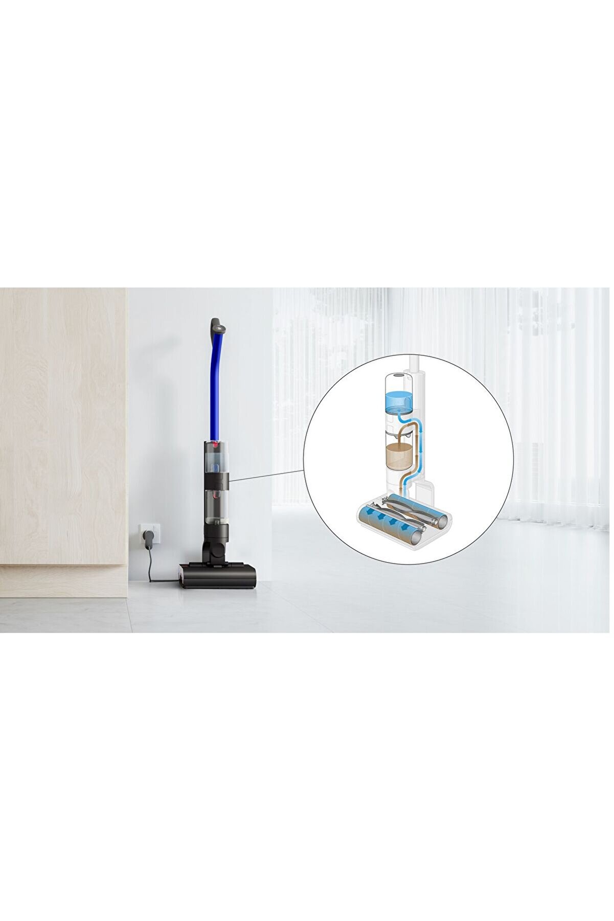 Washg1™ (Parlak Mavi̇ / Mat Si̇yah) Islak Zemi̇n Temi̇zleyi̇ci̇