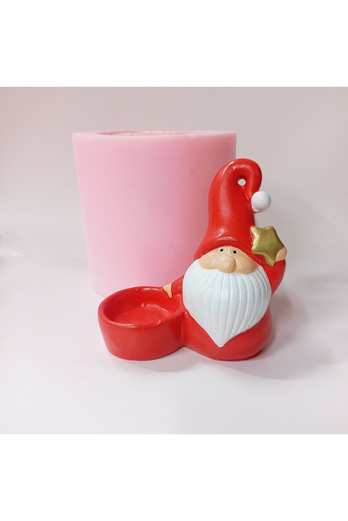 Kalıpcınızburada Noel Baba Teali̇ght  Mumluk Si̇li̇kon Kalıp - K7537